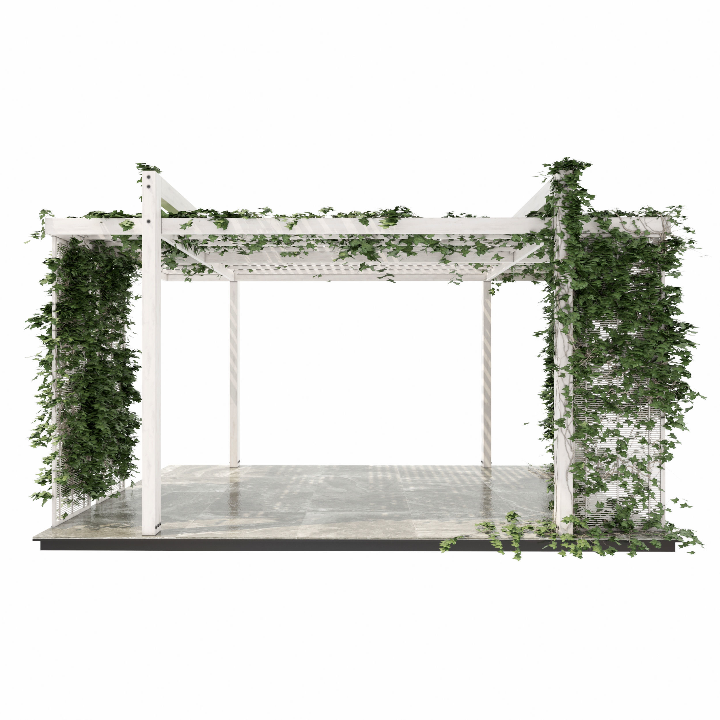 Pergola ivy 3D model_2