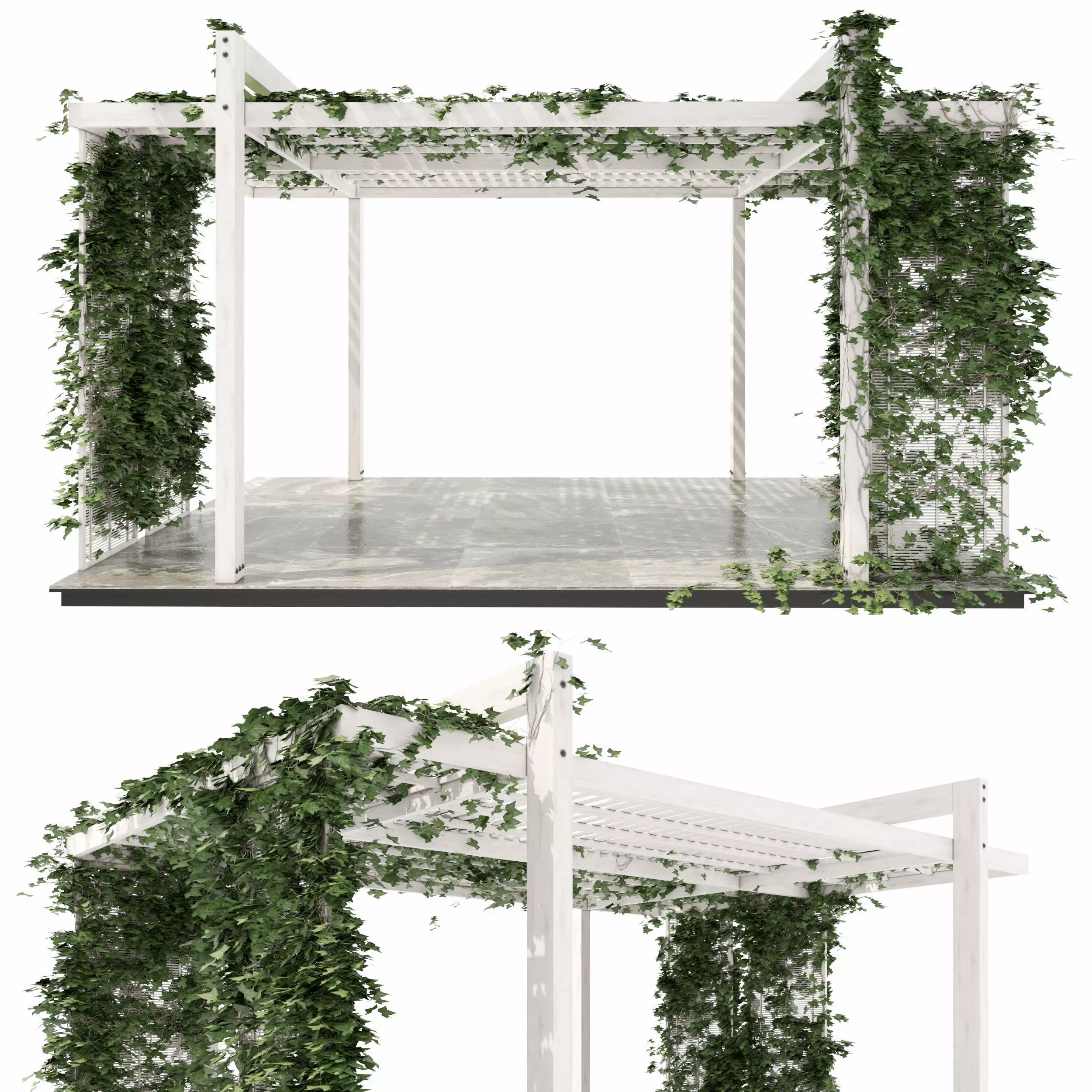Pergola ivy 3D model_0