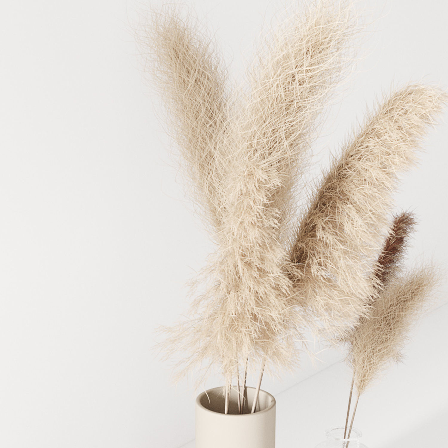 Set of pampas in vase 3D model_15