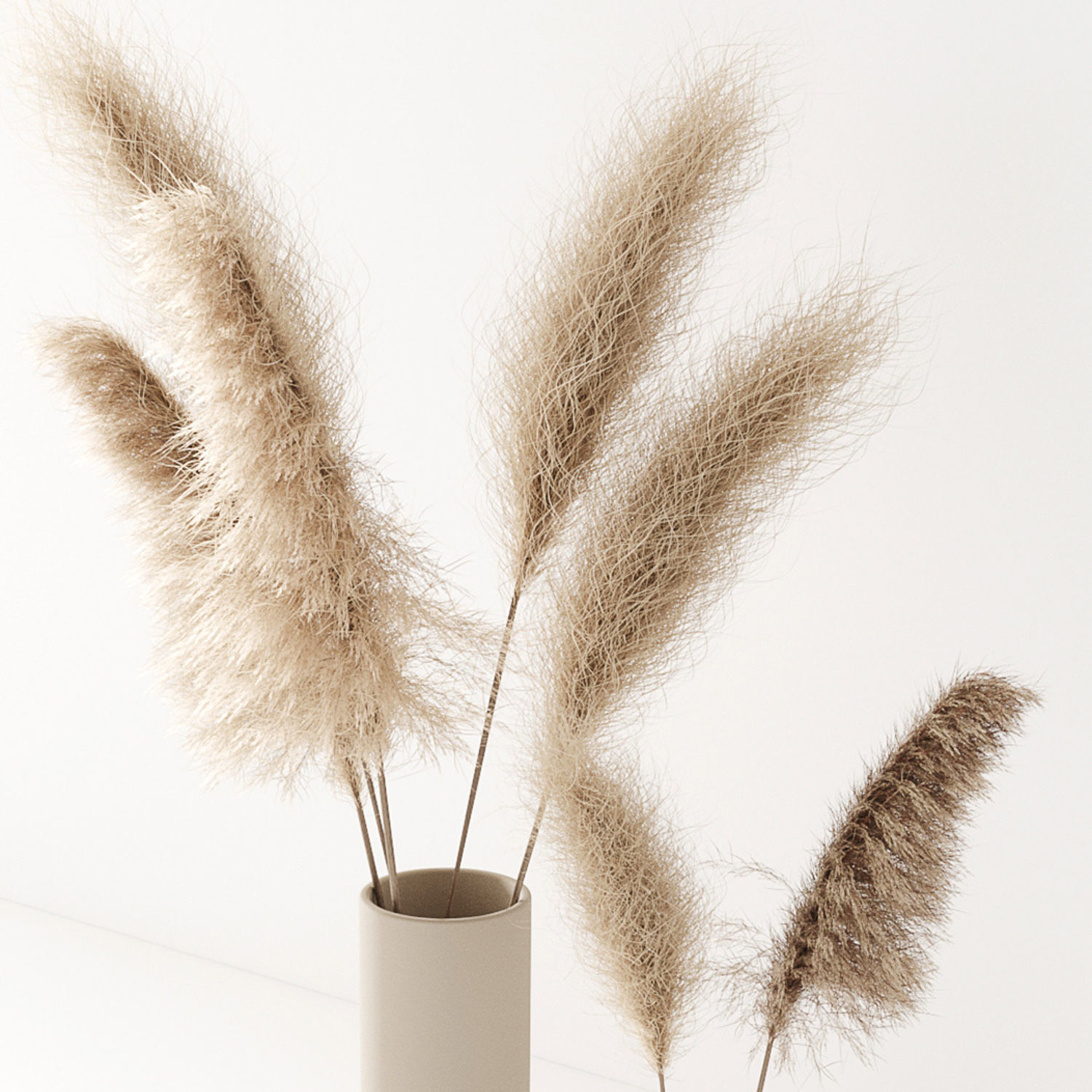 Set of pampas in vase 3D model_8