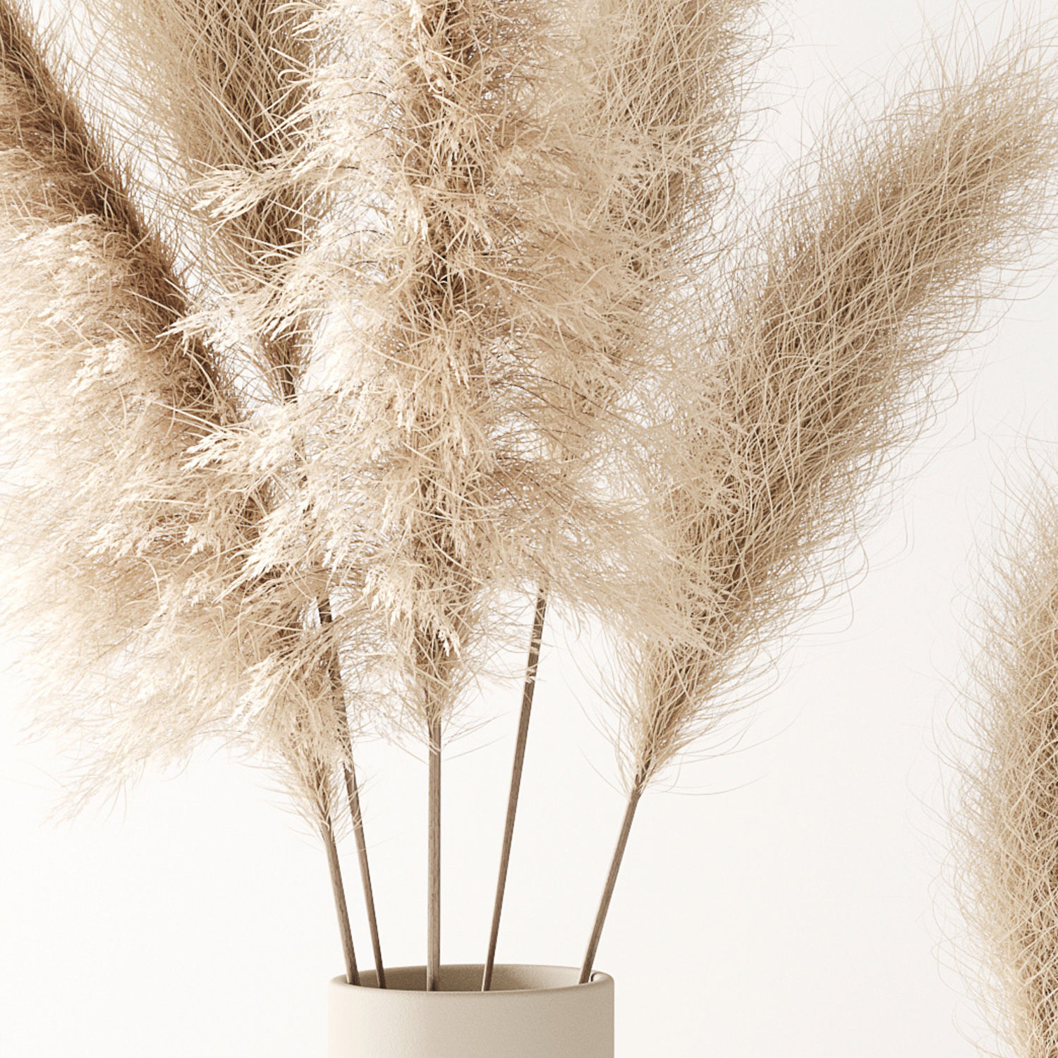 Set of pampas in vase 3D model_20