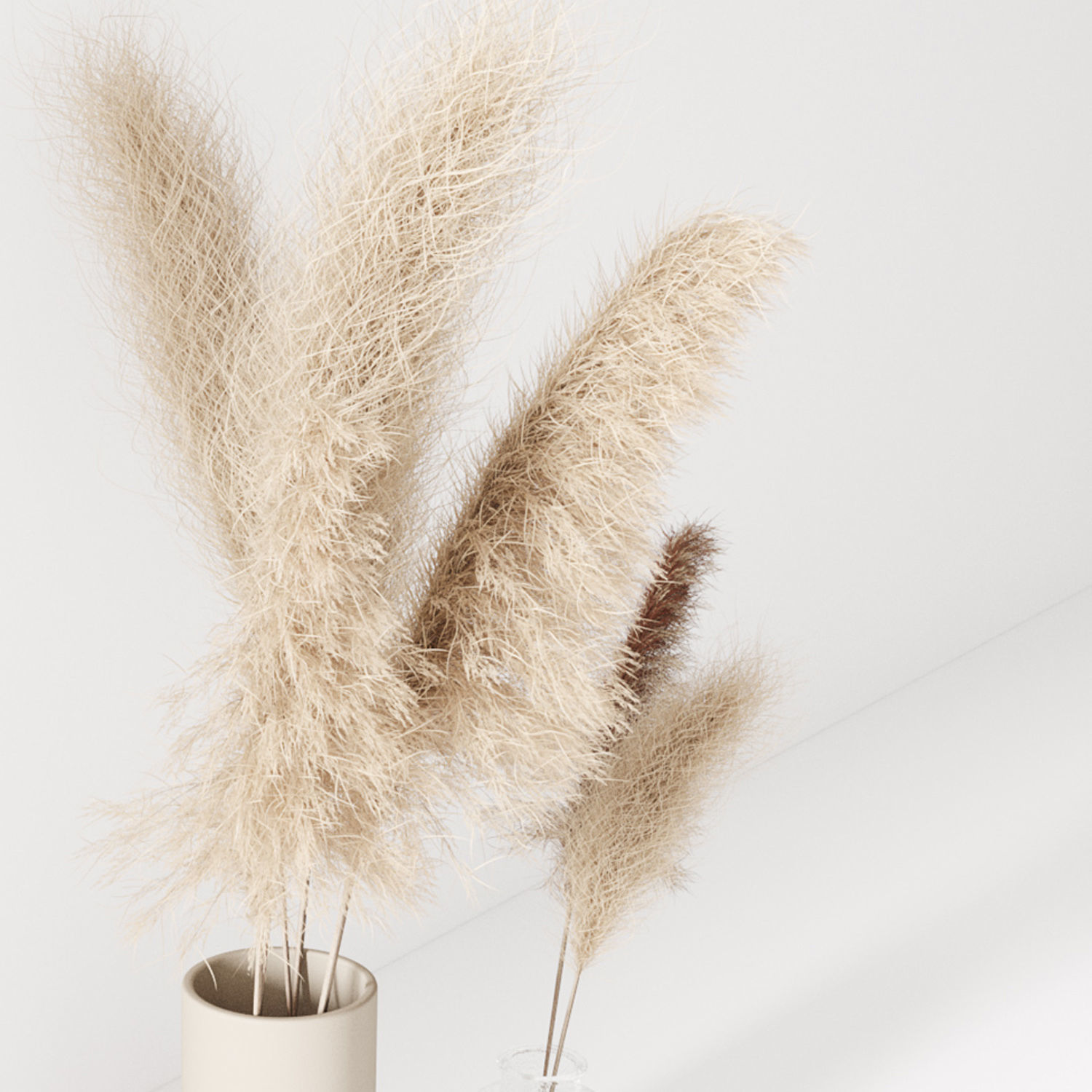 Set of pampas in vase 3D model_14