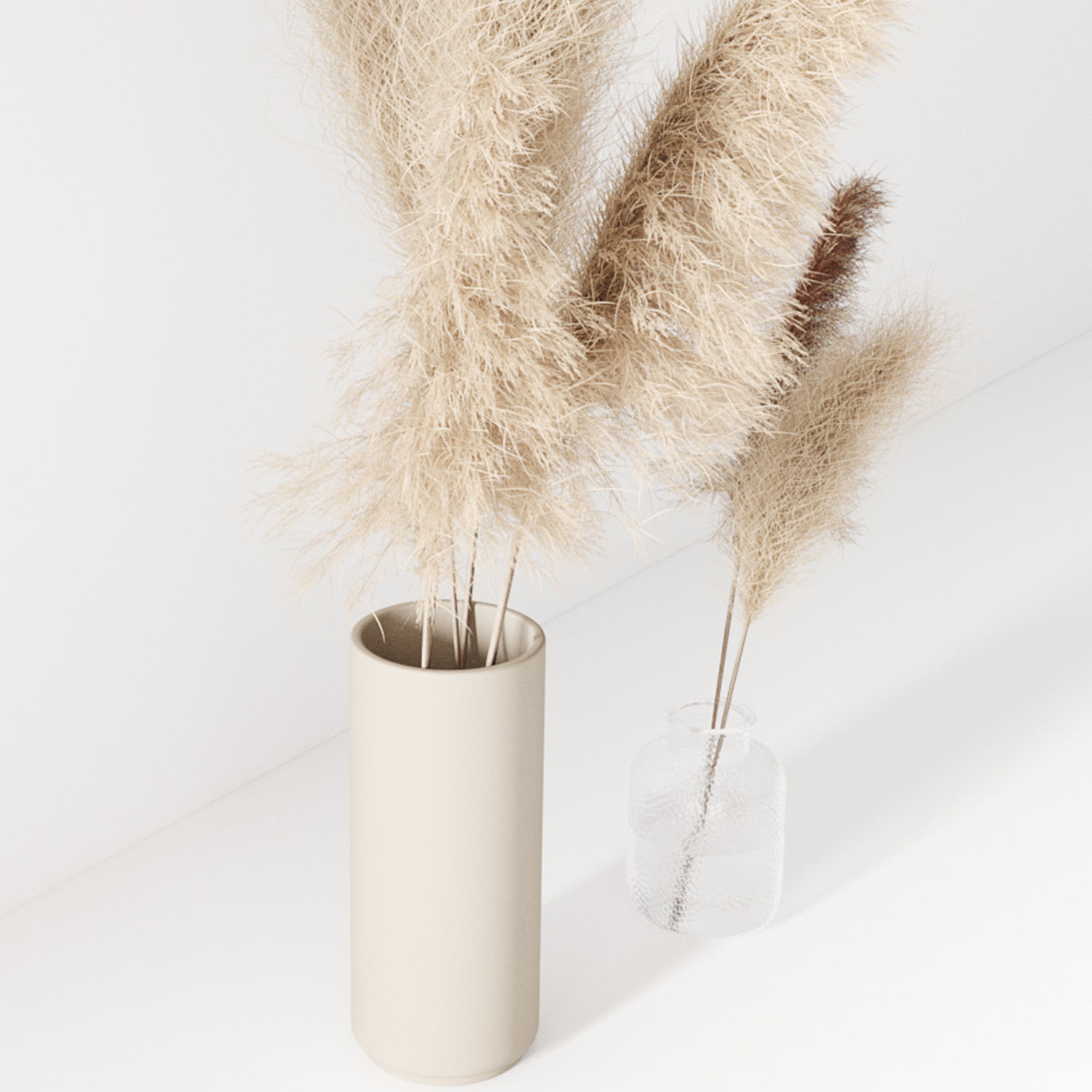 Set of pampas in vase 3D model_16