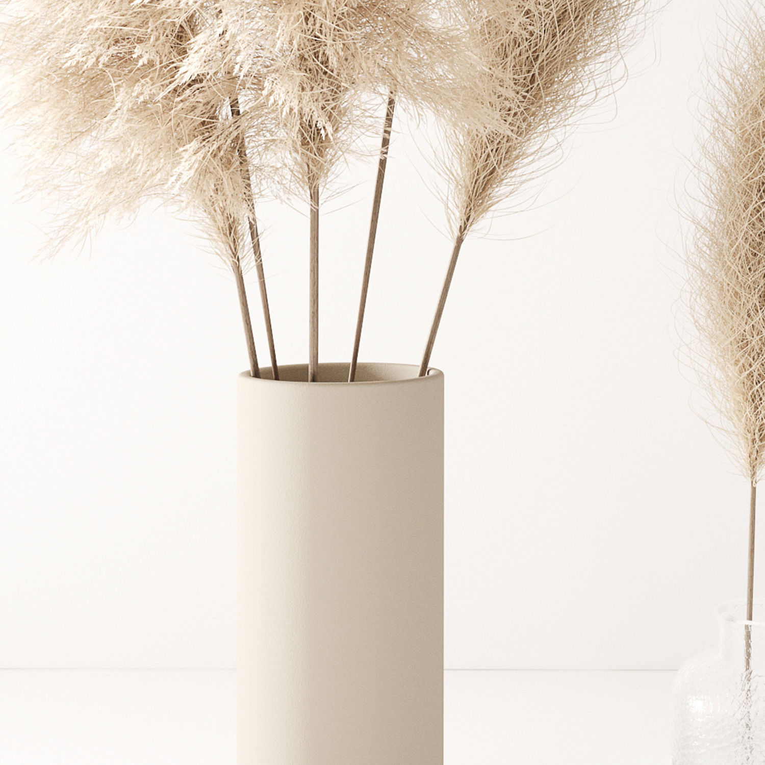Set of pampas in vase 3D model_19