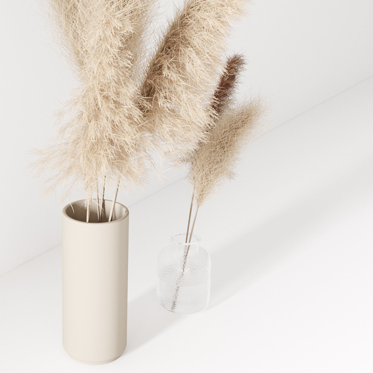 Set of pampas in vase 3D model_12
