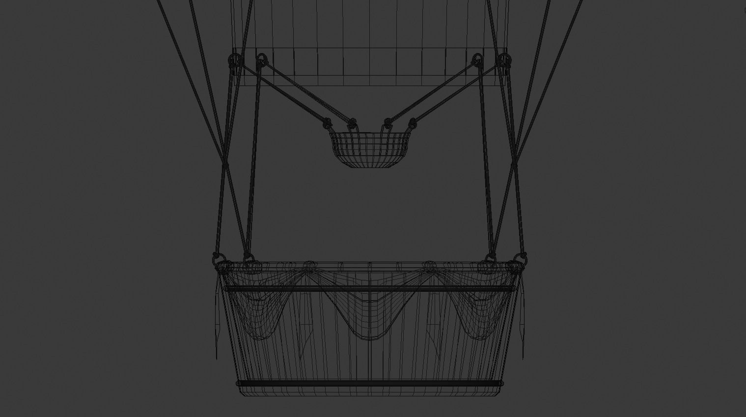 Hot Air Balloon Low-poly 3D model_5