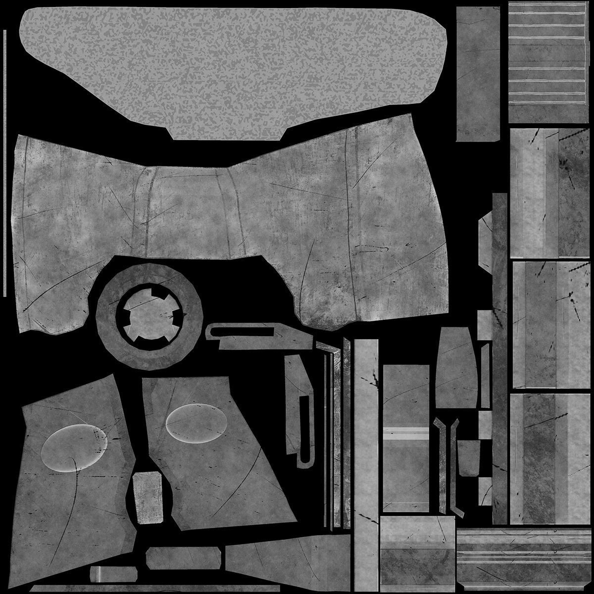 Daniel Defense MK18 GUN   Low poly Game Ready 3D Model Free low-poly 3D model_31