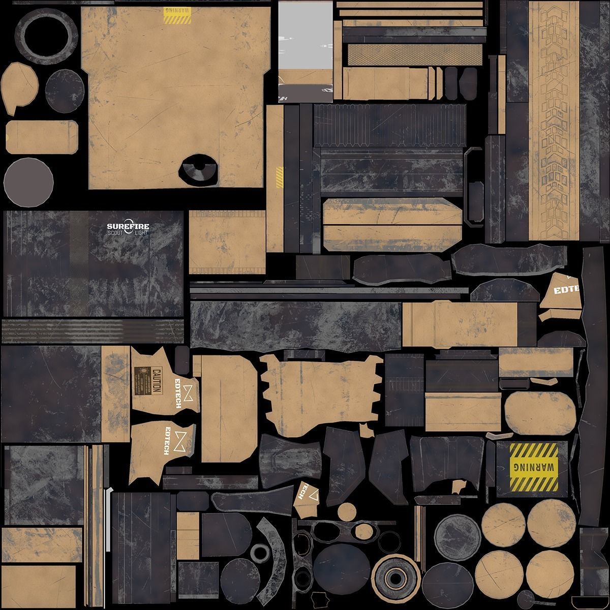 Daniel Defense MK18 GUN   Low poly Game Ready 3D Model Free low-poly 3D model_34