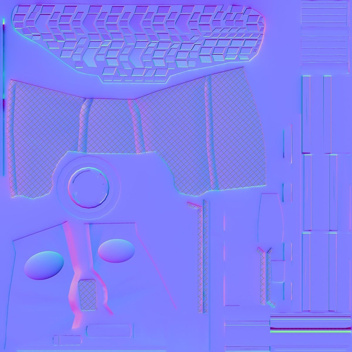 Daniel Defense MK18 GUN   Low poly Game Ready 3D Model Free low-poly 3D model_36