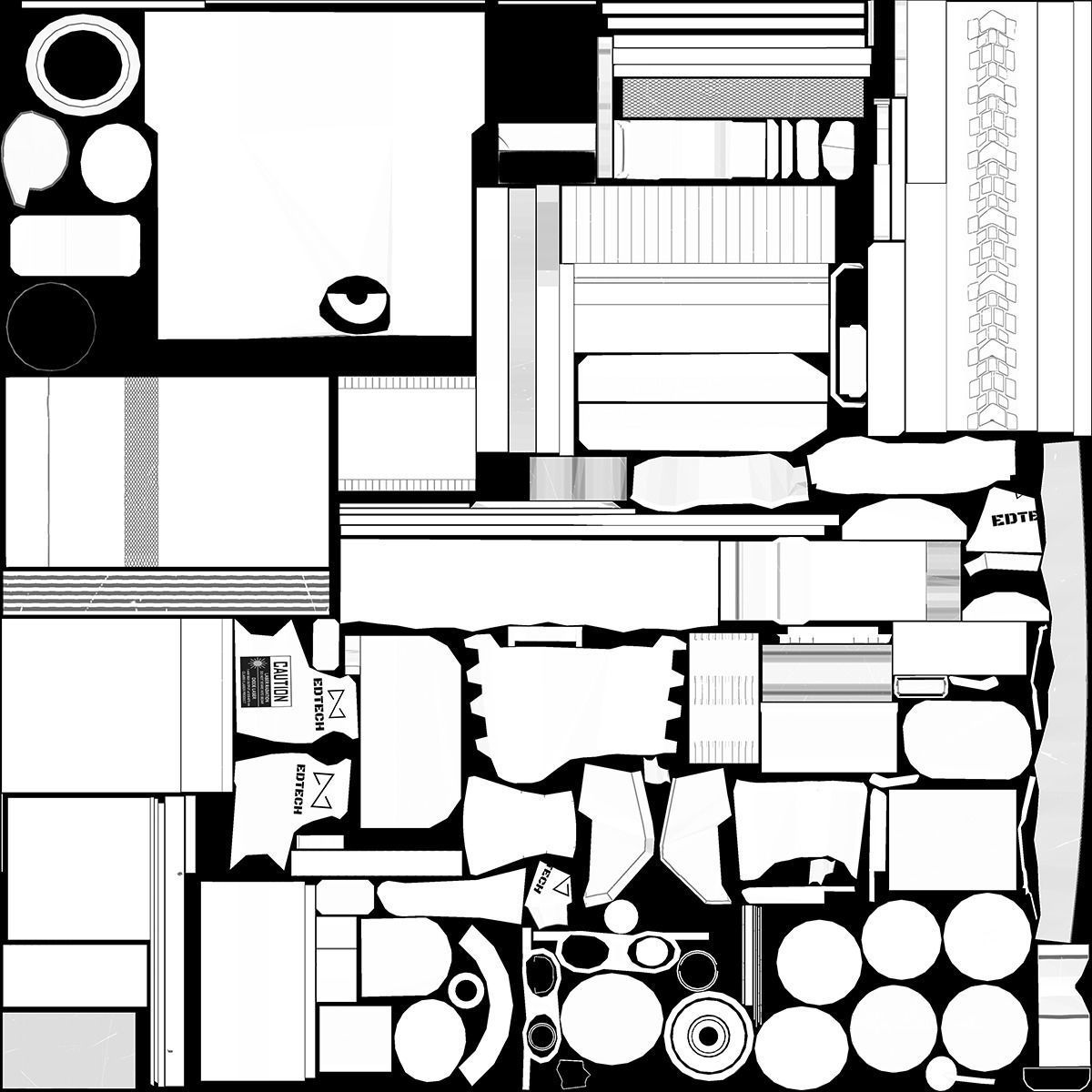 Daniel Defense MK18 GUN   Low poly Game Ready 3D Model Free low-poly 3D model_30