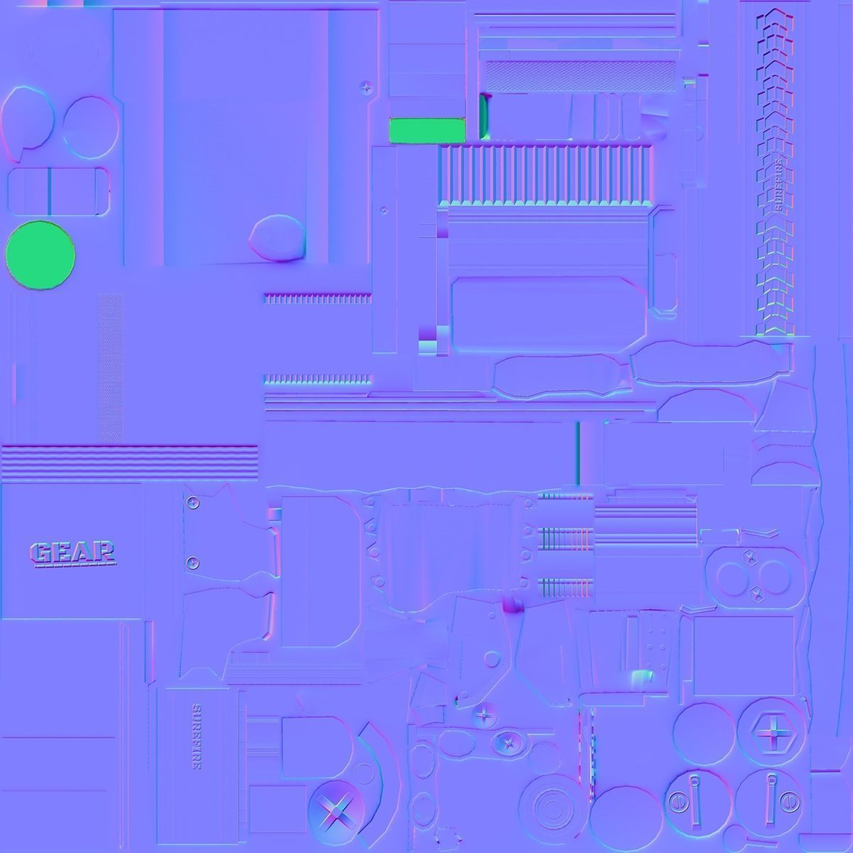 Daniel Defense MK18 GUN   Low poly Game Ready 3D Model Free low-poly 3D model_35