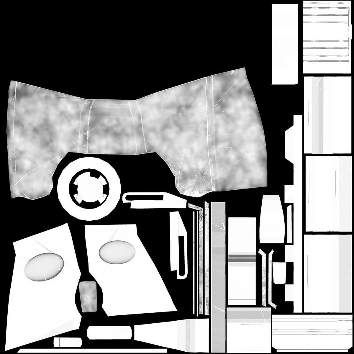 Daniel Defense MK18 GUN   Low poly Game Ready 3D Model Free low-poly 3D model_14