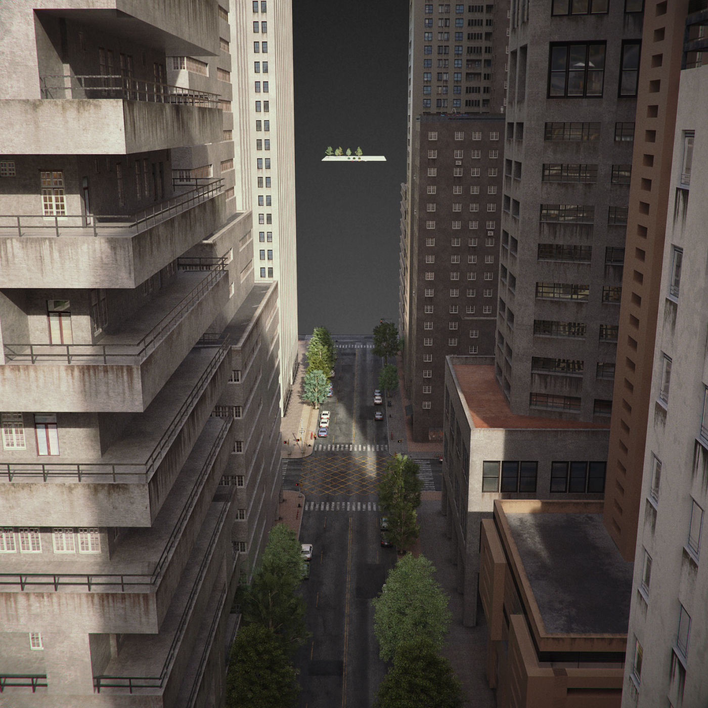 Realistic City District H13-R27 3D model_15