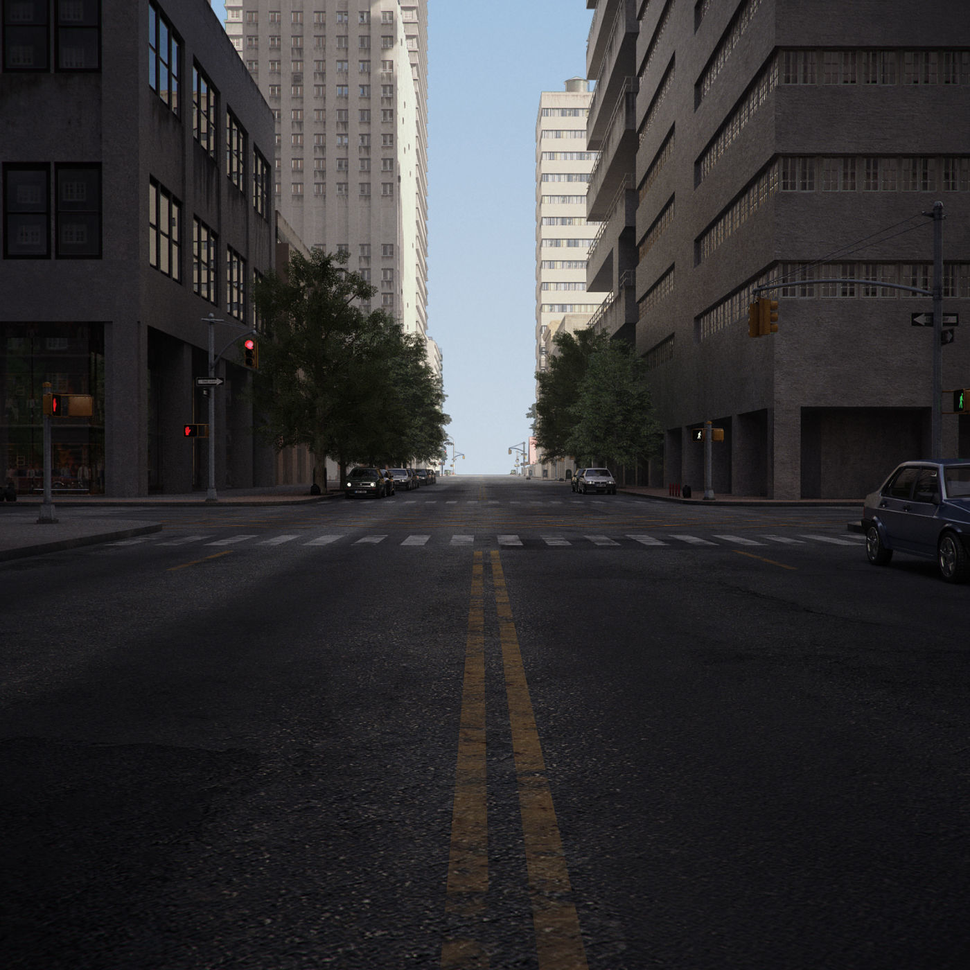 Realistic City District H13-R27 3D model_5