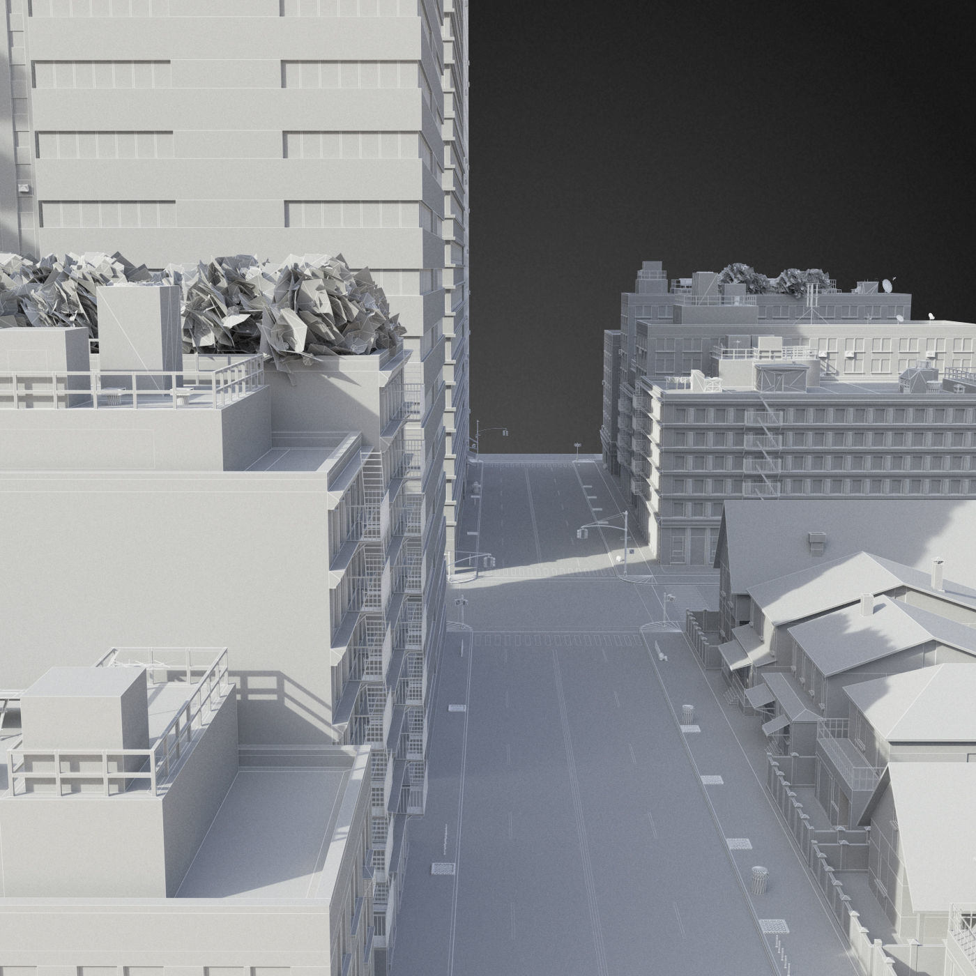 Realistic City District H13-R27 3D model_22