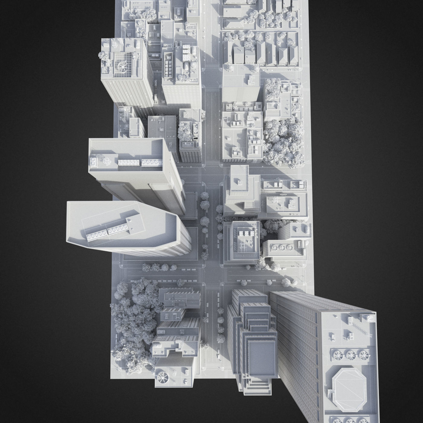 Realistic City District H13-R27 3D model_28
