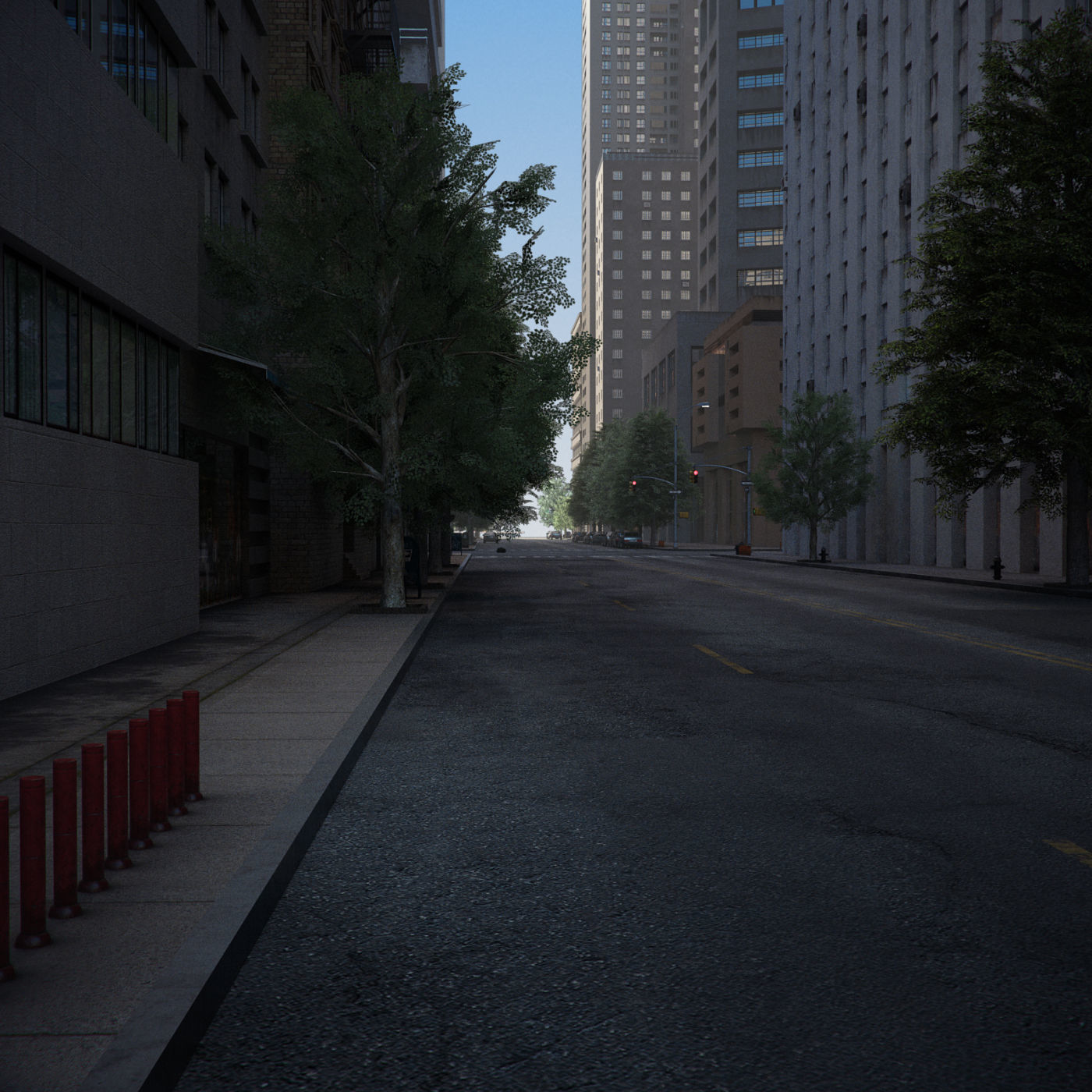 Realistic City District H13-R27 3D model_7