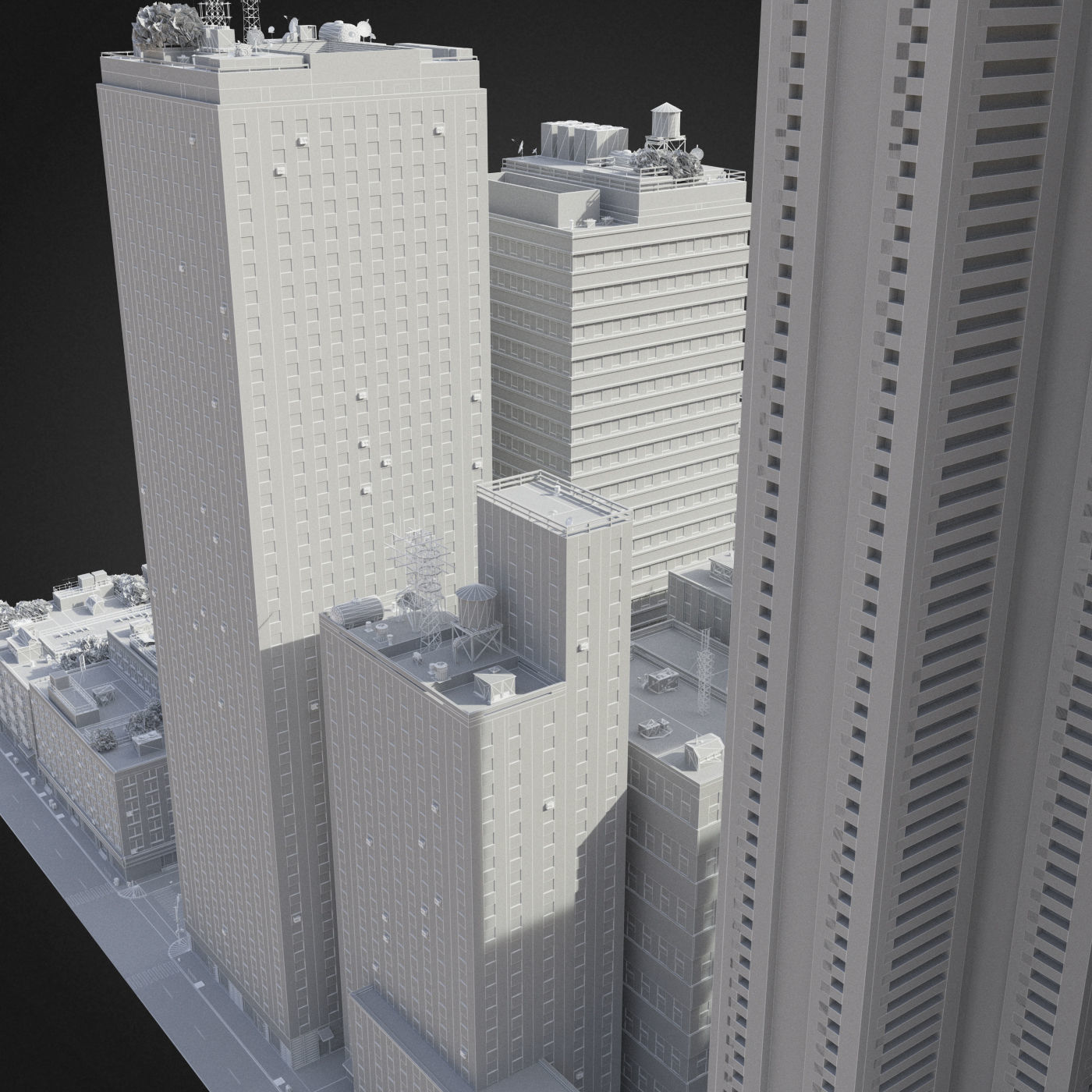 Realistic City District H13-R27 3D model_26