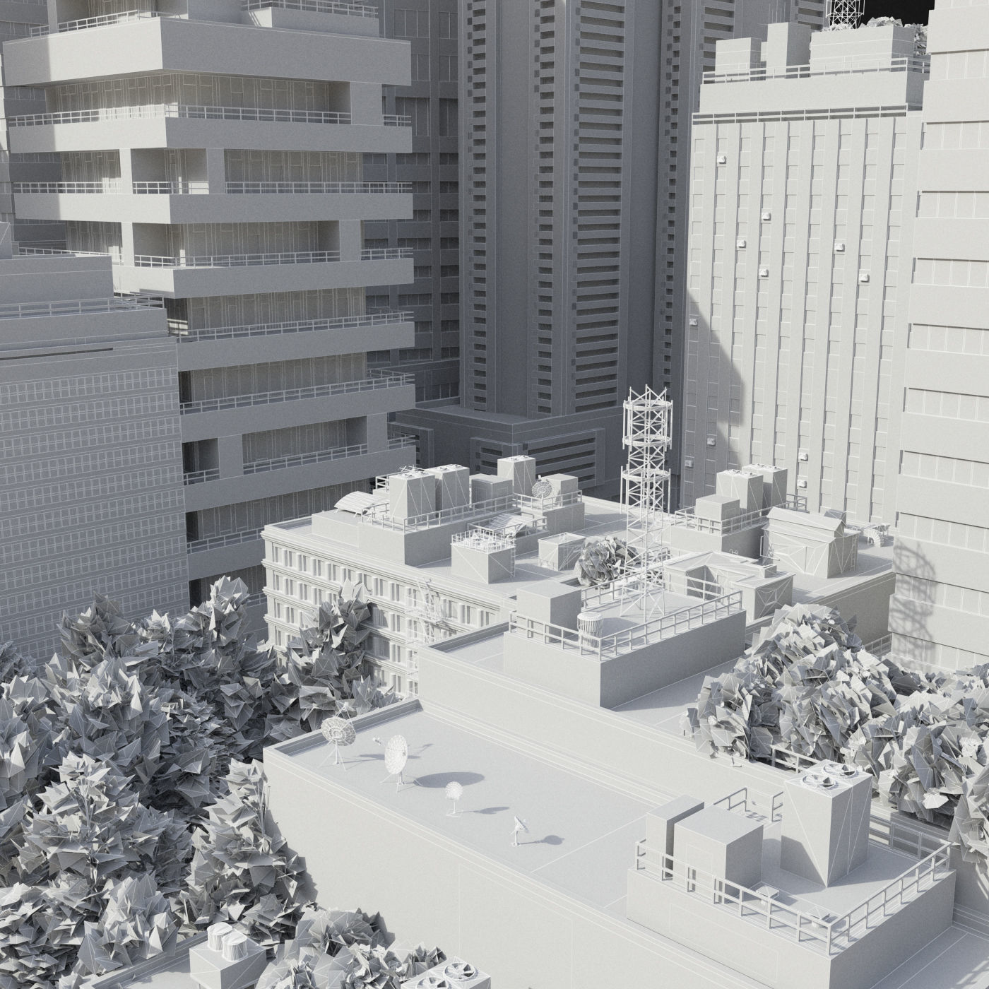 Realistic City District H13-R27 3D model_24
