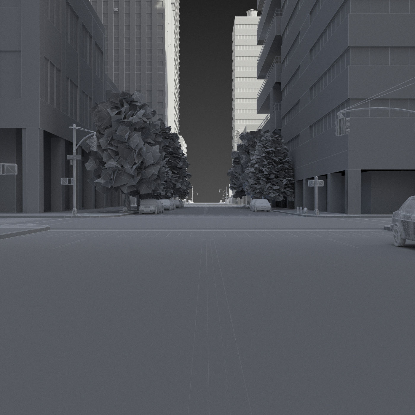 Realistic City District H13-R27 3D model_21