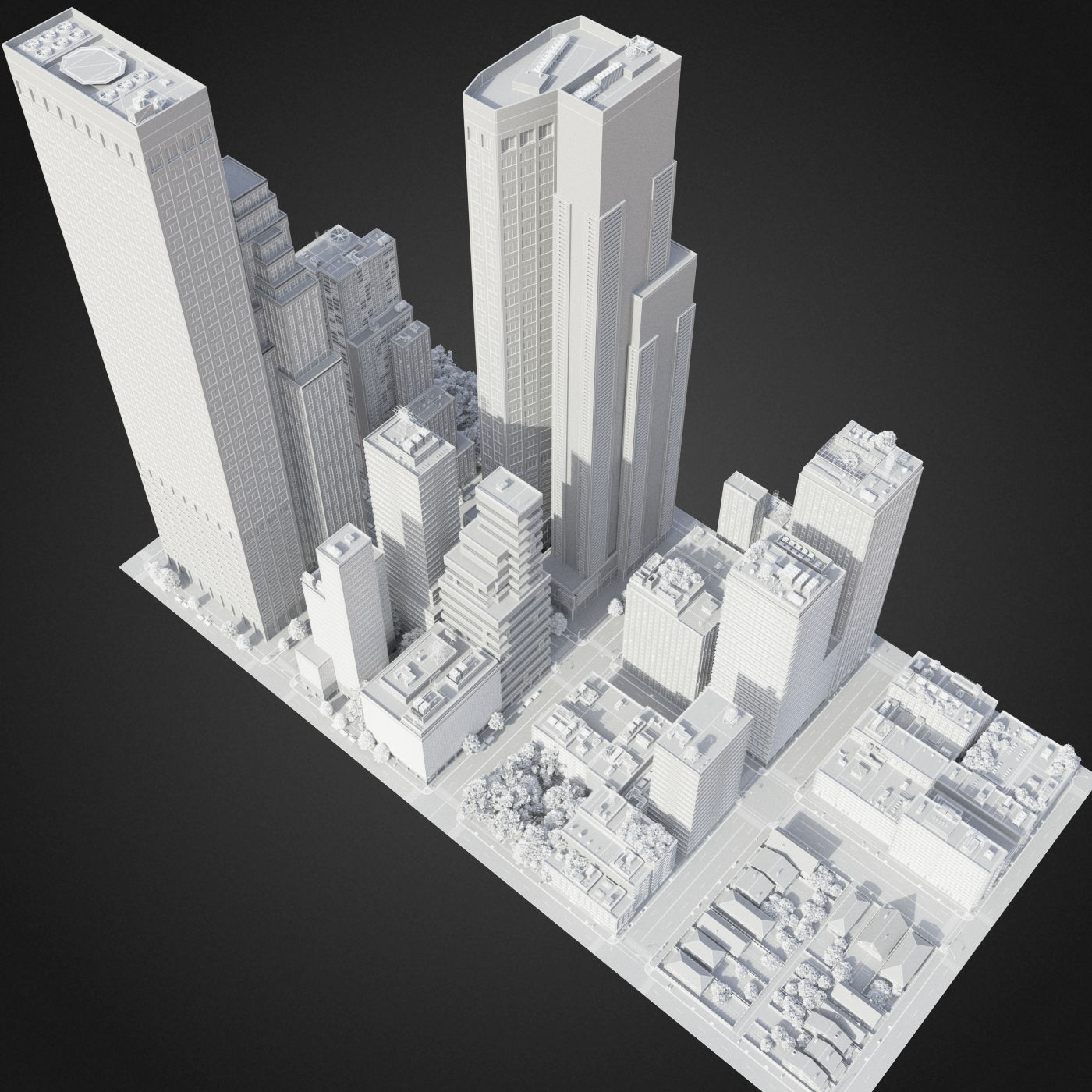 Realistic City District H13-R27 3D model_17