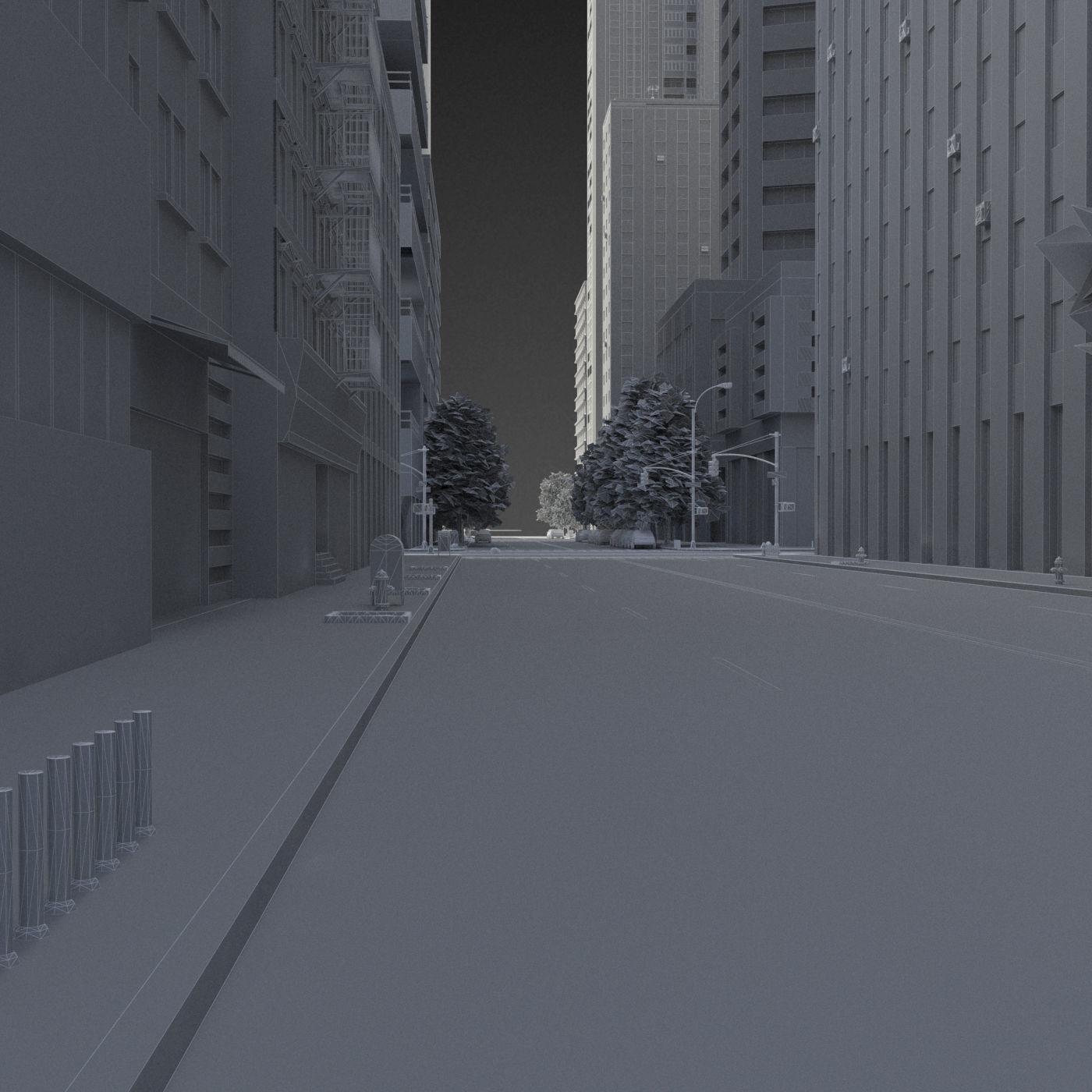 Realistic City District H13-R27 3D model_23