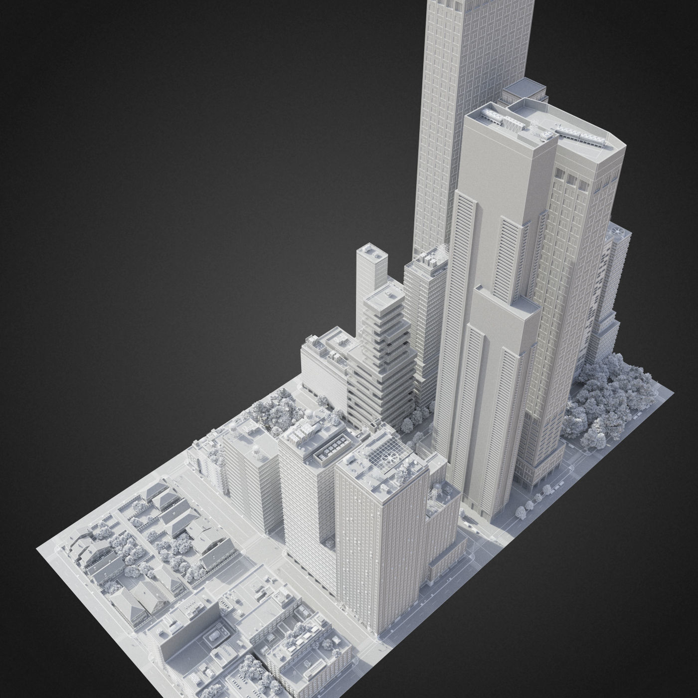 Realistic City District H13-R27 3D model_18