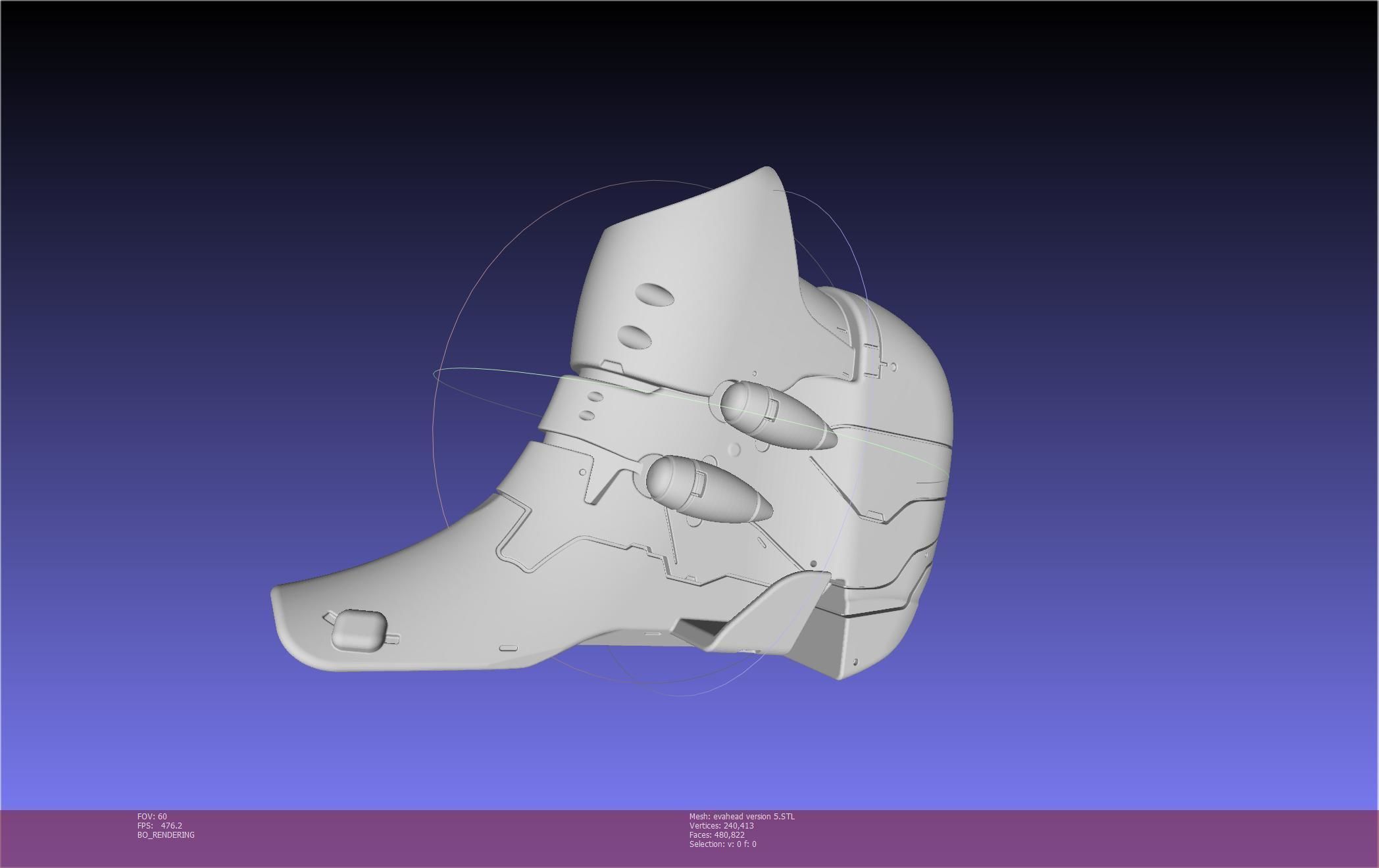 Evangelion Rebuild Unit 02 Head Replica Prinable Assembly 3D print model_73