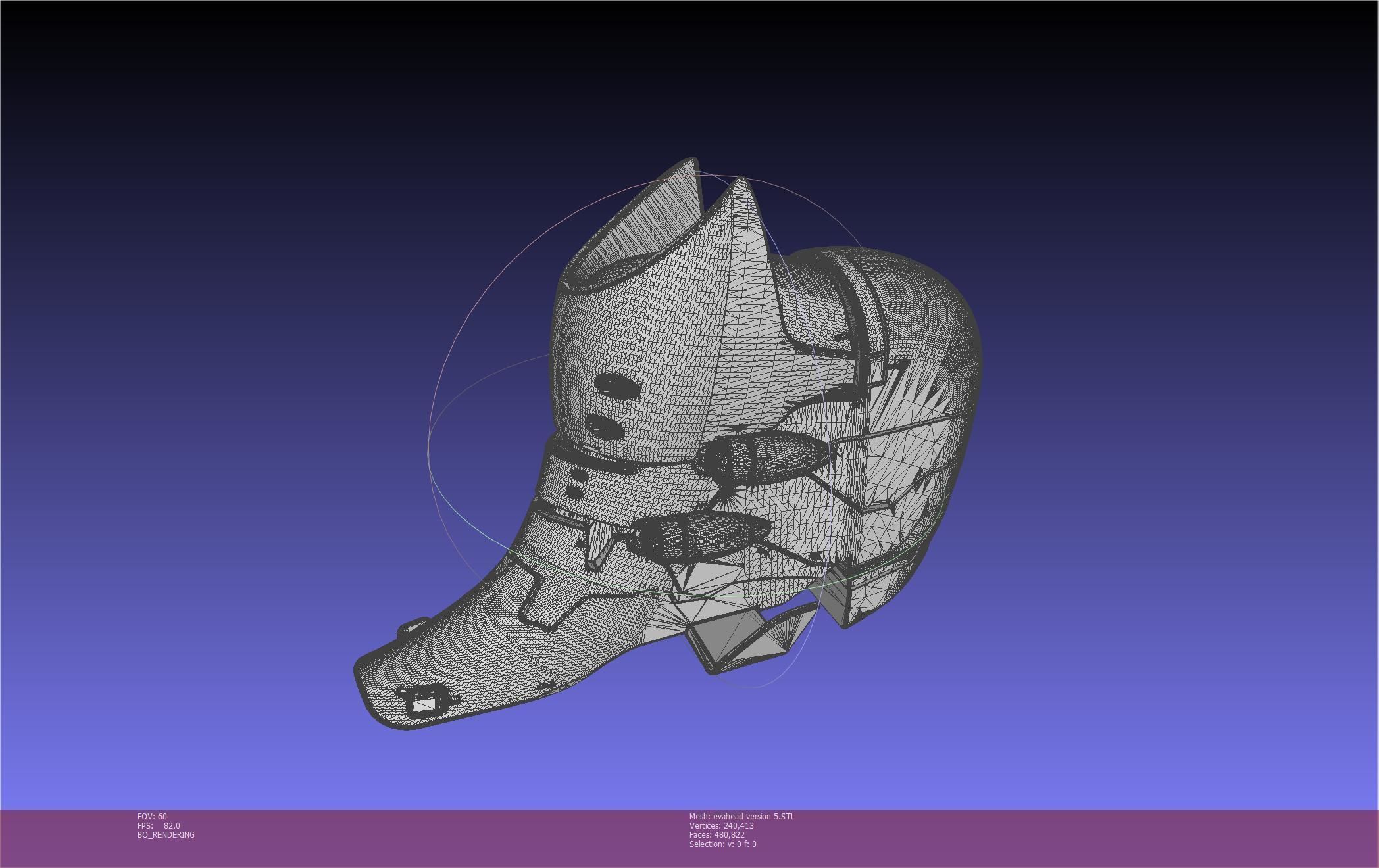 Evangelion Rebuild Unit 02 Head Replica Prinable Assembly 3D print model_15