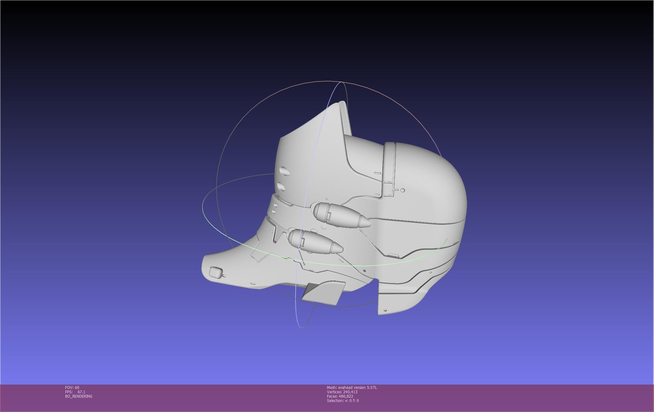 Evangelion Rebuild Unit 02 Head Replica Prinable Assembly 3D print model_22
