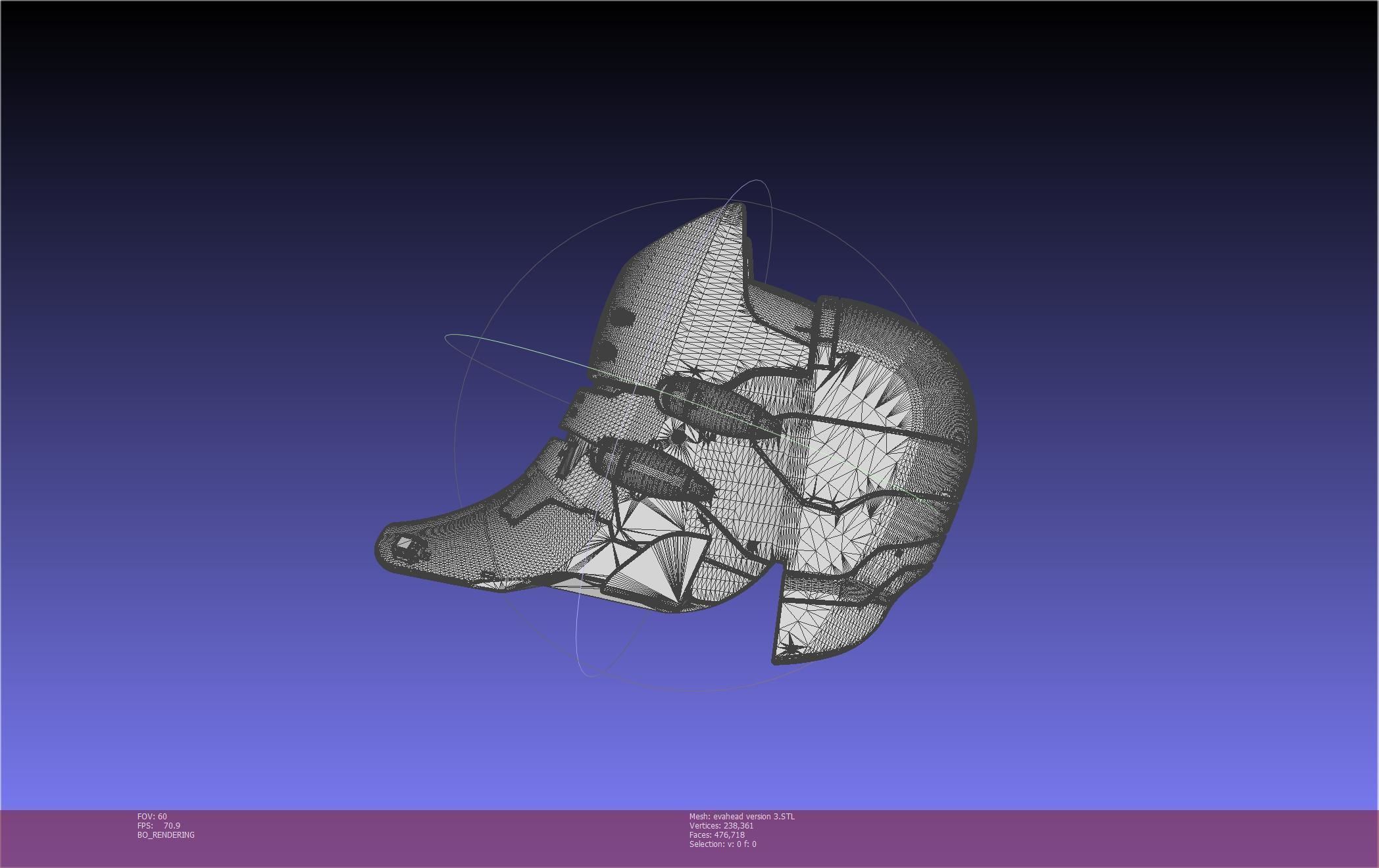Evangelion Rebuild Unit 02 Head Replica Prinable Assembly 3D print model_144