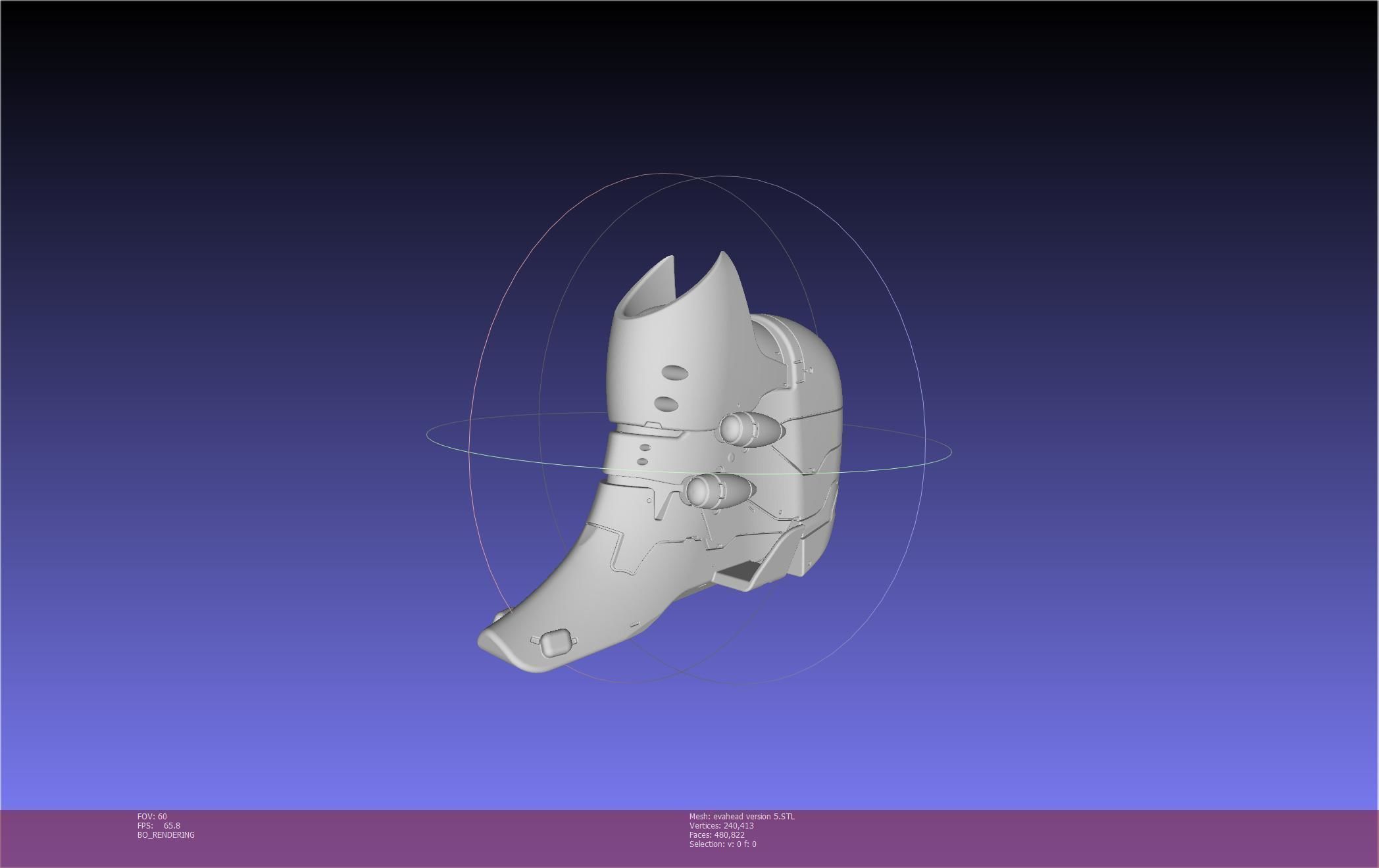 Evangelion Rebuild Unit 02 Head Replica Prinable Assembly 3D print model_20