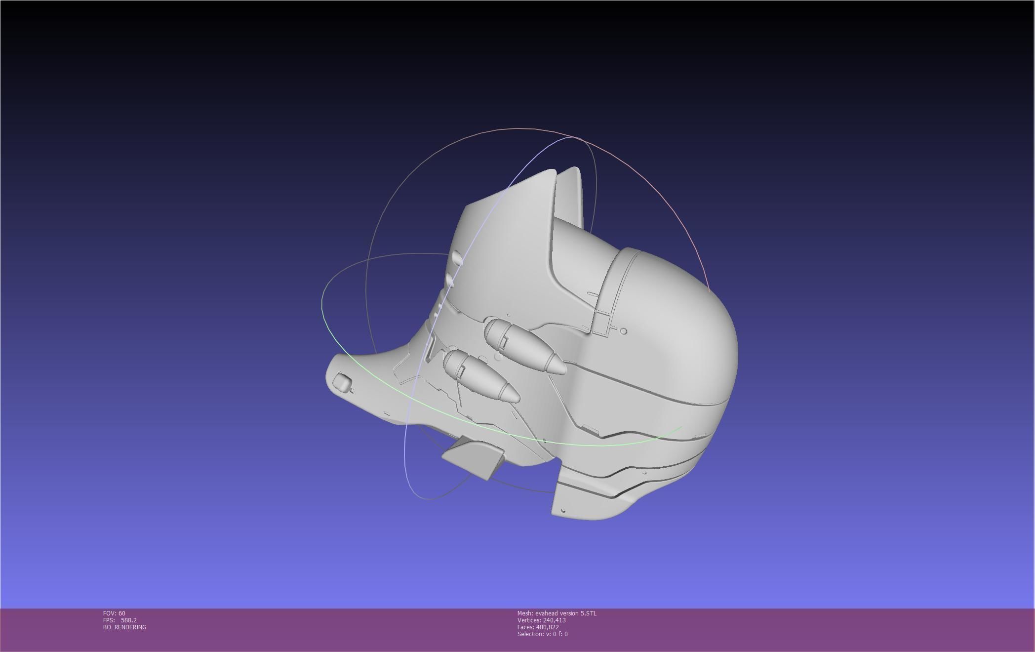 Evangelion Rebuild Unit 02 Head Replica Prinable Assembly 3D print model_52