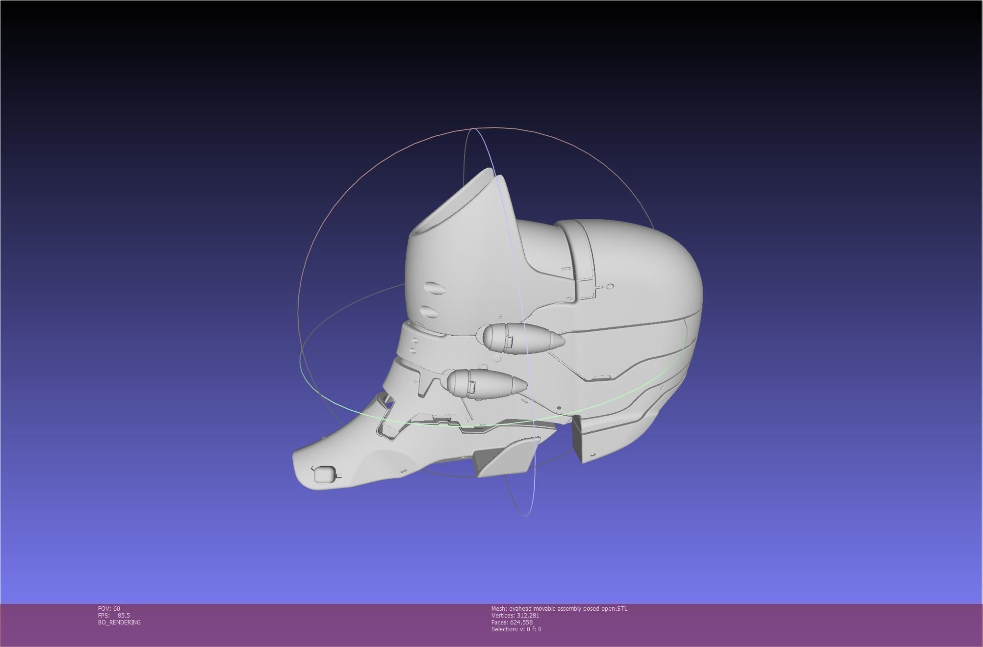 Evangelion Rebuild Unit 02 Head Replica Prinable Assembly 3D print model_127
