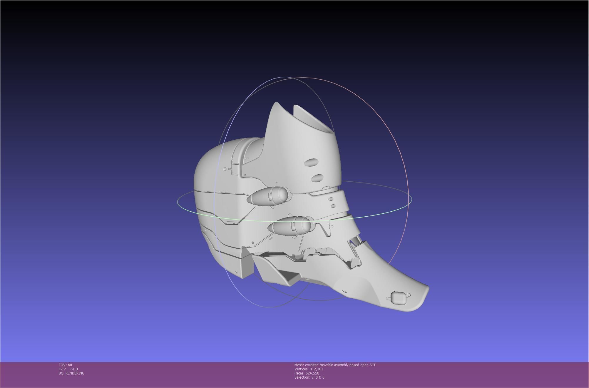 Evangelion Rebuild Unit 02 Head Replica Prinable Assembly 3D print model_123