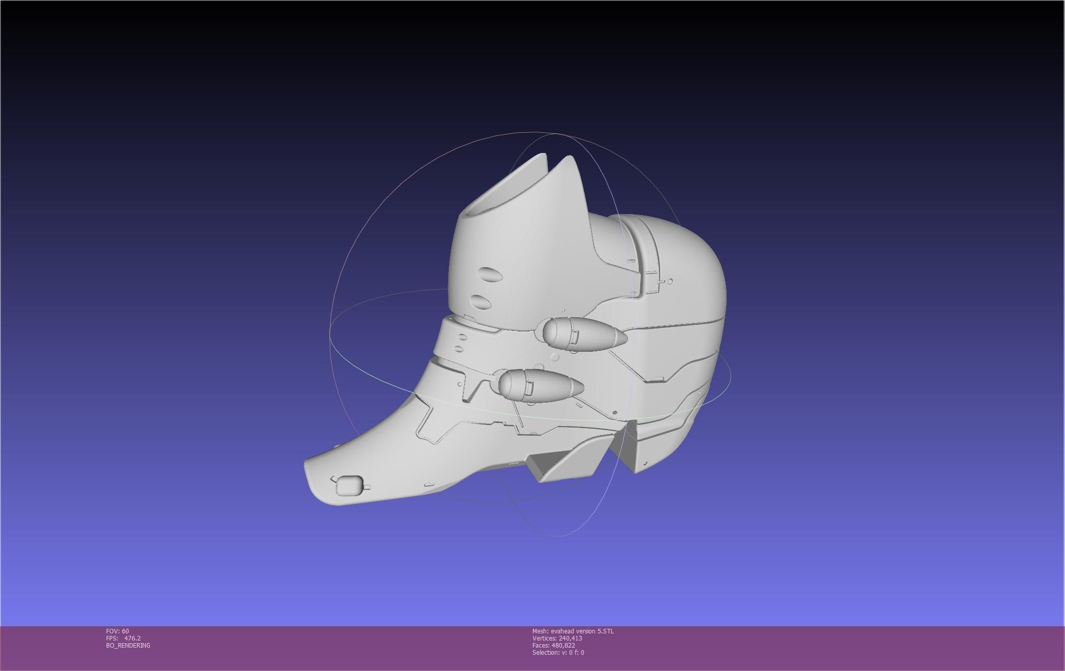 Evangelion Rebuild Unit 02 Head Replica Prinable Assembly 3D print model_74