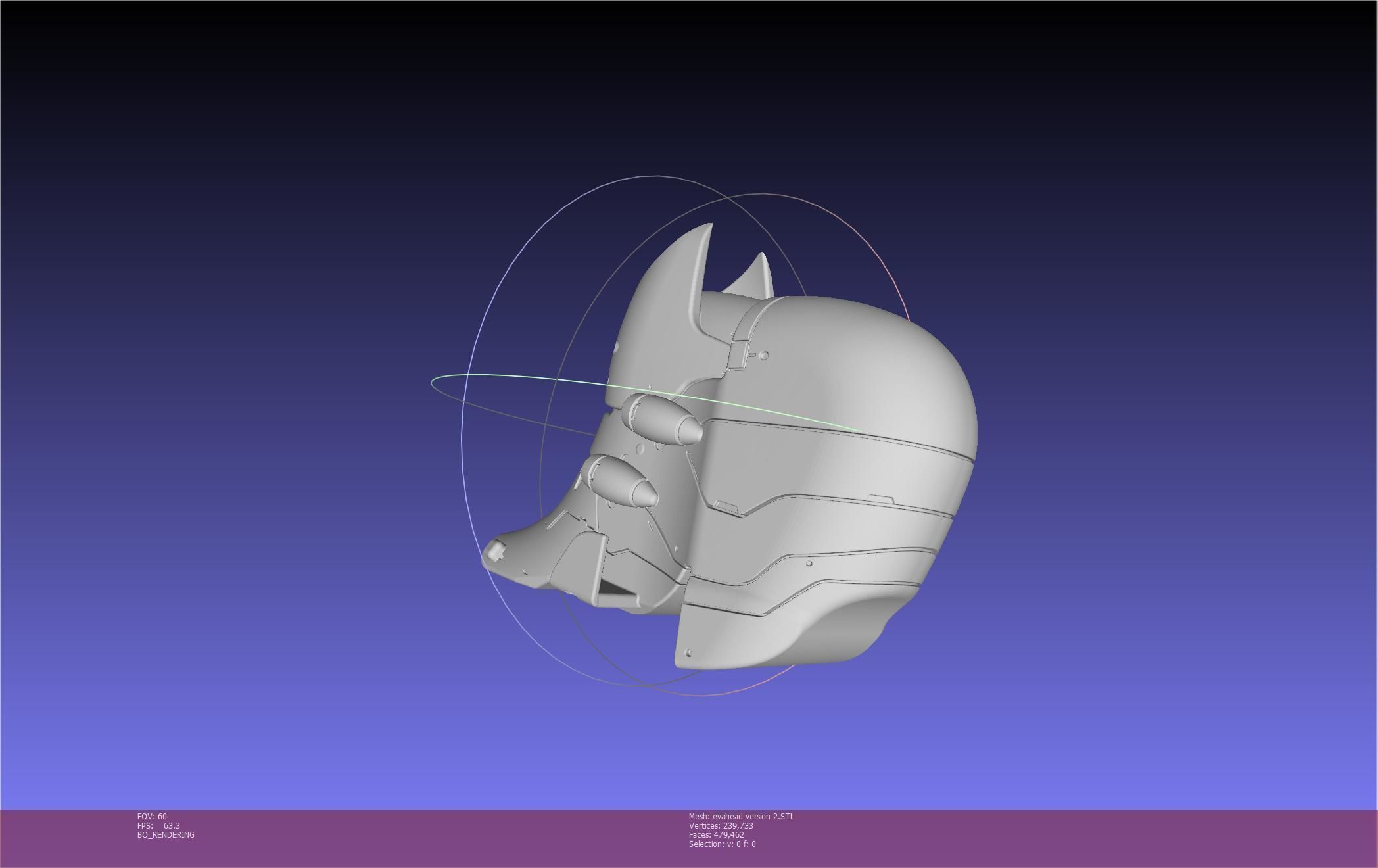 Evangelion Rebuild Unit 02 Head Replica Prinable Assembly 3D print model_140