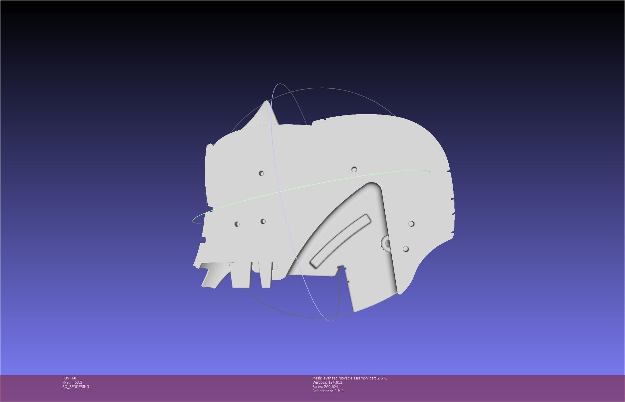 Evangelion Rebuild Unit 02 Head Replica Prinable Assembly 3D print model_99