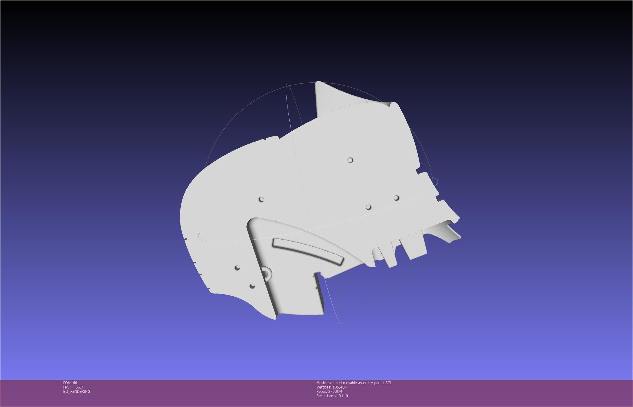Evangelion Rebuild Unit 02 Head Replica Prinable Assembly 3D print model_93