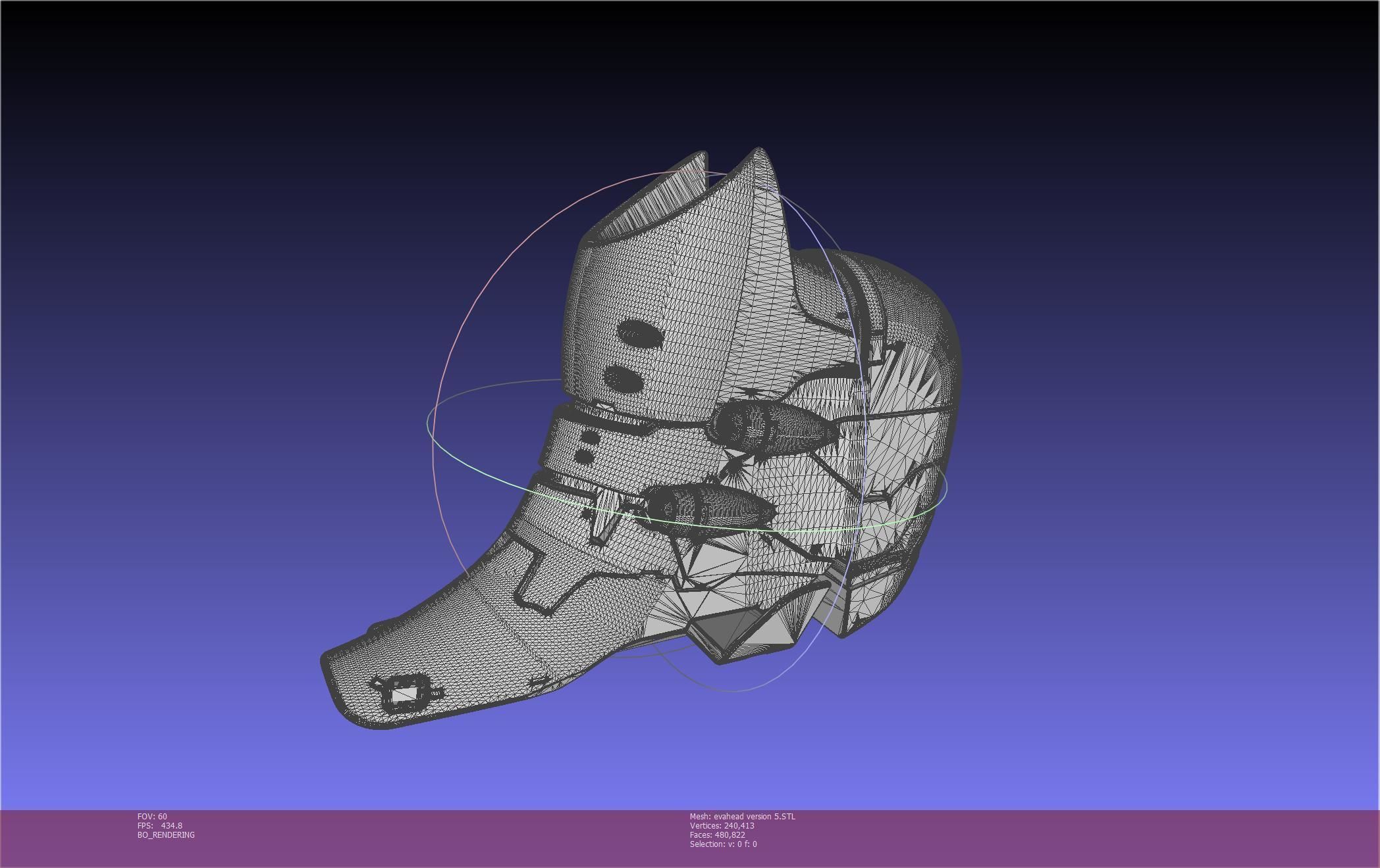 Evangelion Rebuild Unit 02 Head Replica Prinable Assembly 3D print model_71