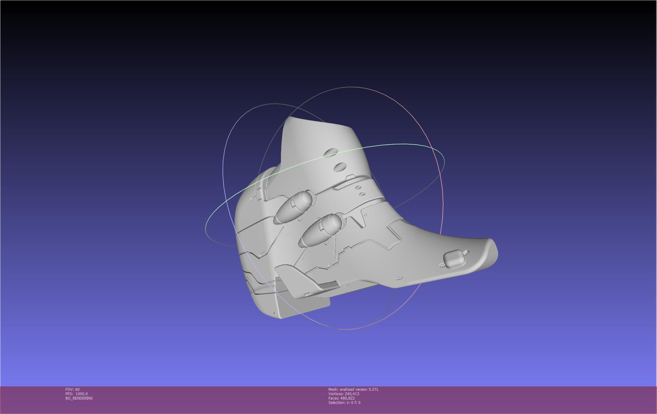 Evangelion Rebuild Unit 02 Head Replica Prinable Assembly 3D print model_44