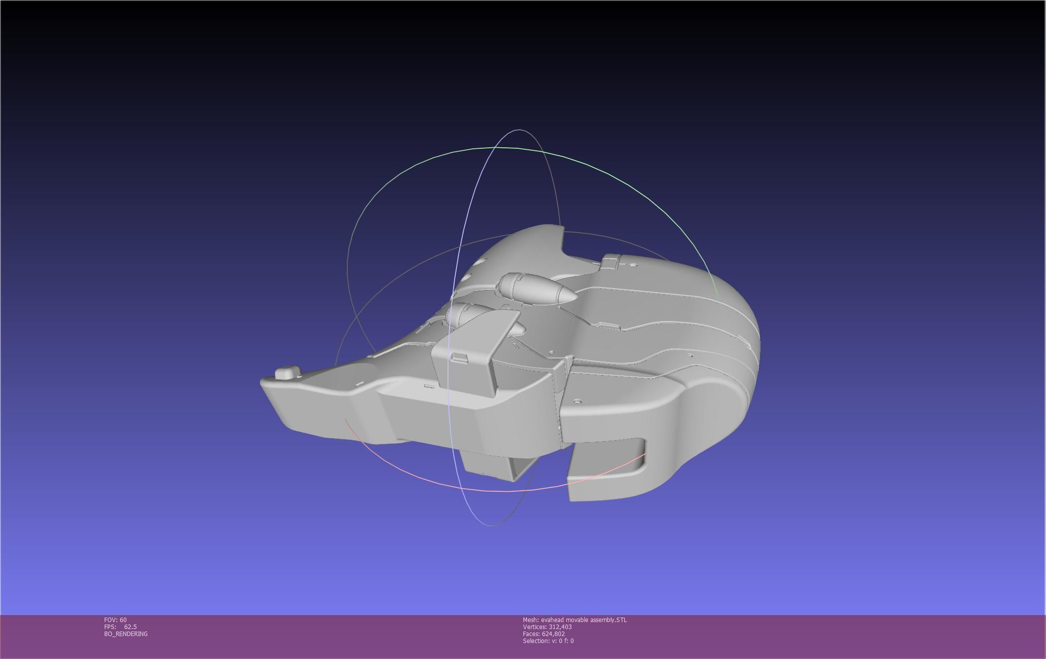 Evangelion Rebuild Unit 02 Head Replica Prinable Assembly 3D print model_79