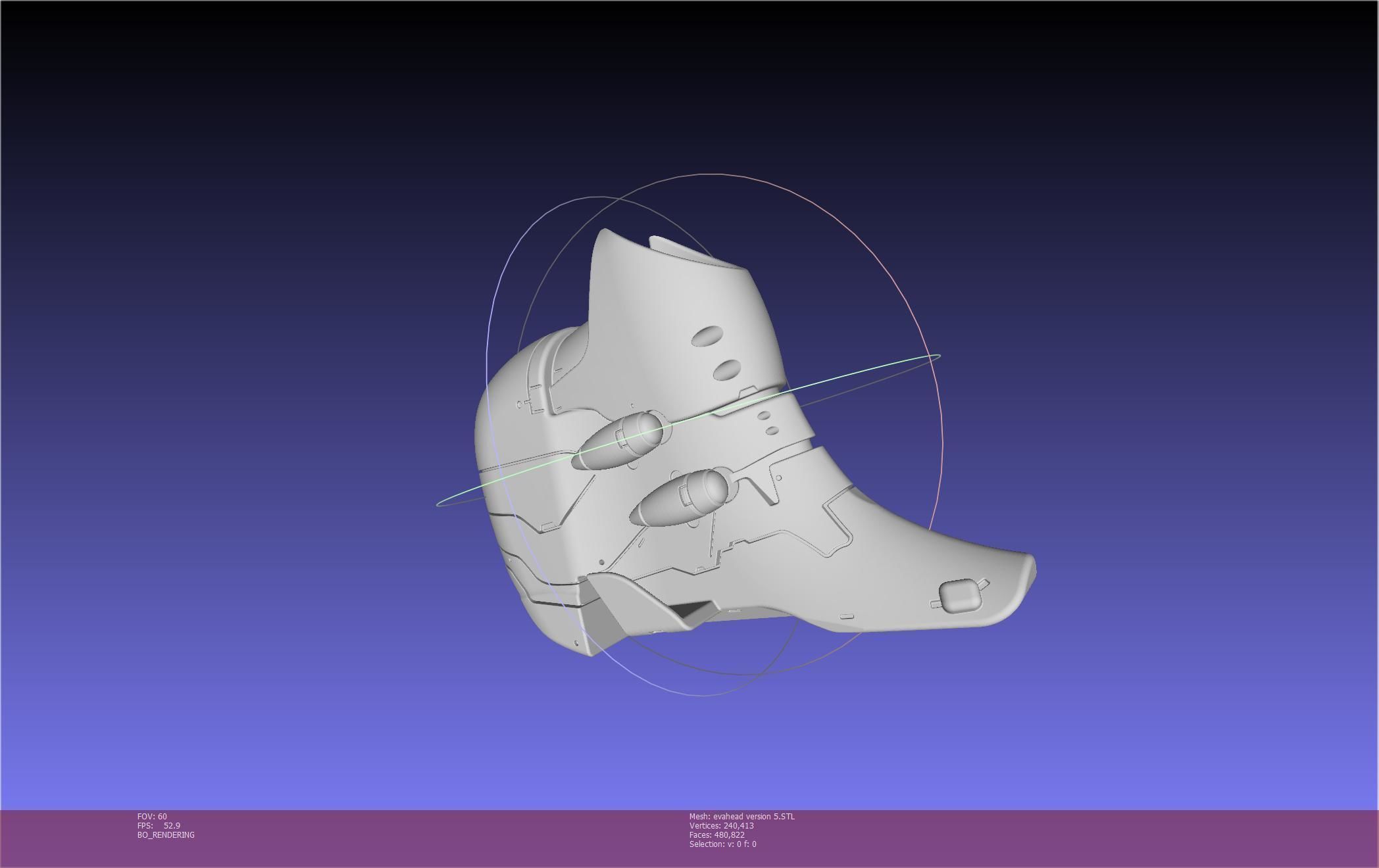 Evangelion Rebuild Unit 02 Head Replica Prinable Assembly 3D print model_31