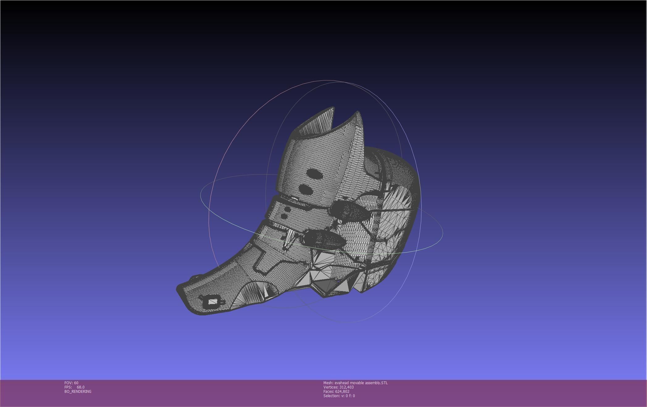 Evangelion Rebuild Unit 02 Head Replica Prinable Assembly 3D print model_83