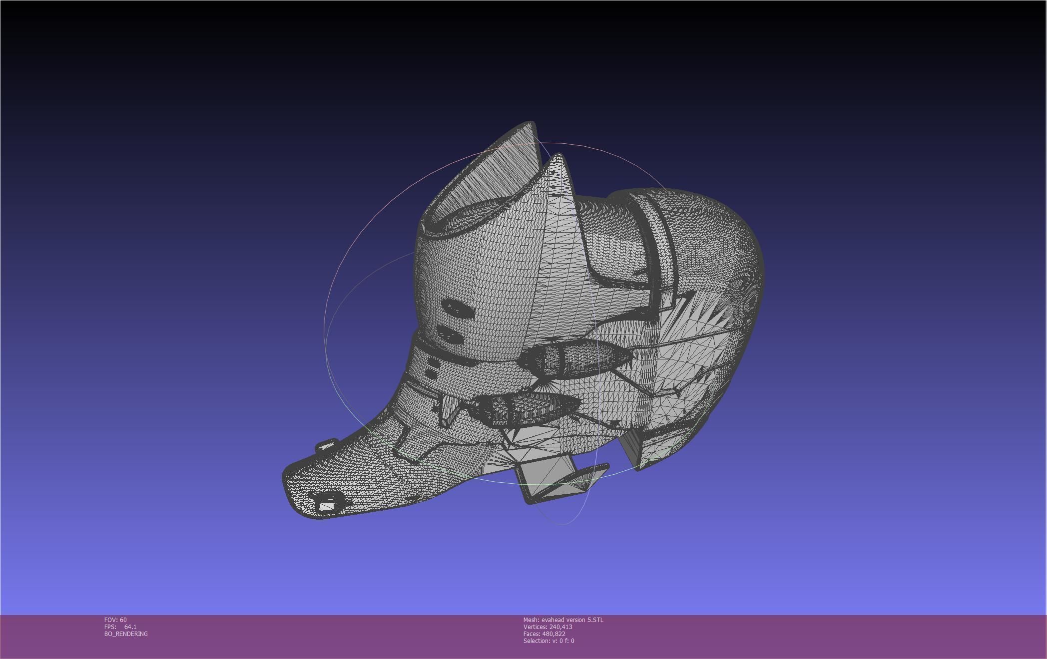 Evangelion Rebuild Unit 02 Head Replica Prinable Assembly 3D print model_10