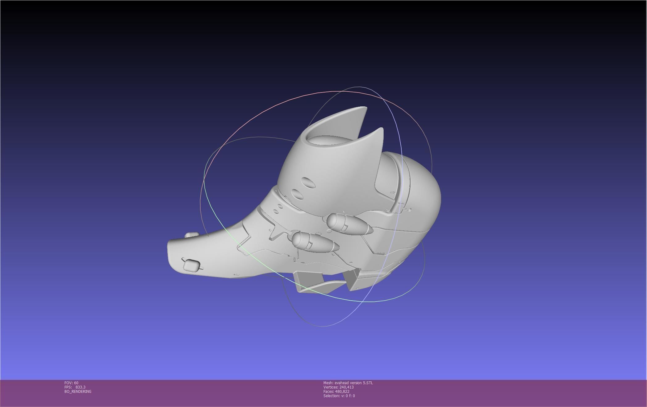 Evangelion Rebuild Unit 02 Head Replica Prinable Assembly 3D print model_43