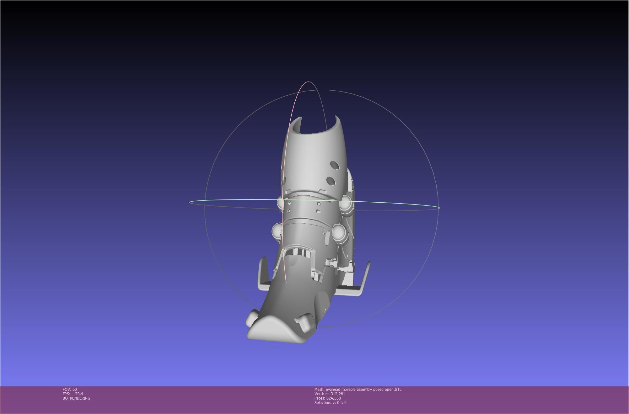 Evangelion Rebuild Unit 02 Head Replica Prinable Assembly 3D print model_120
