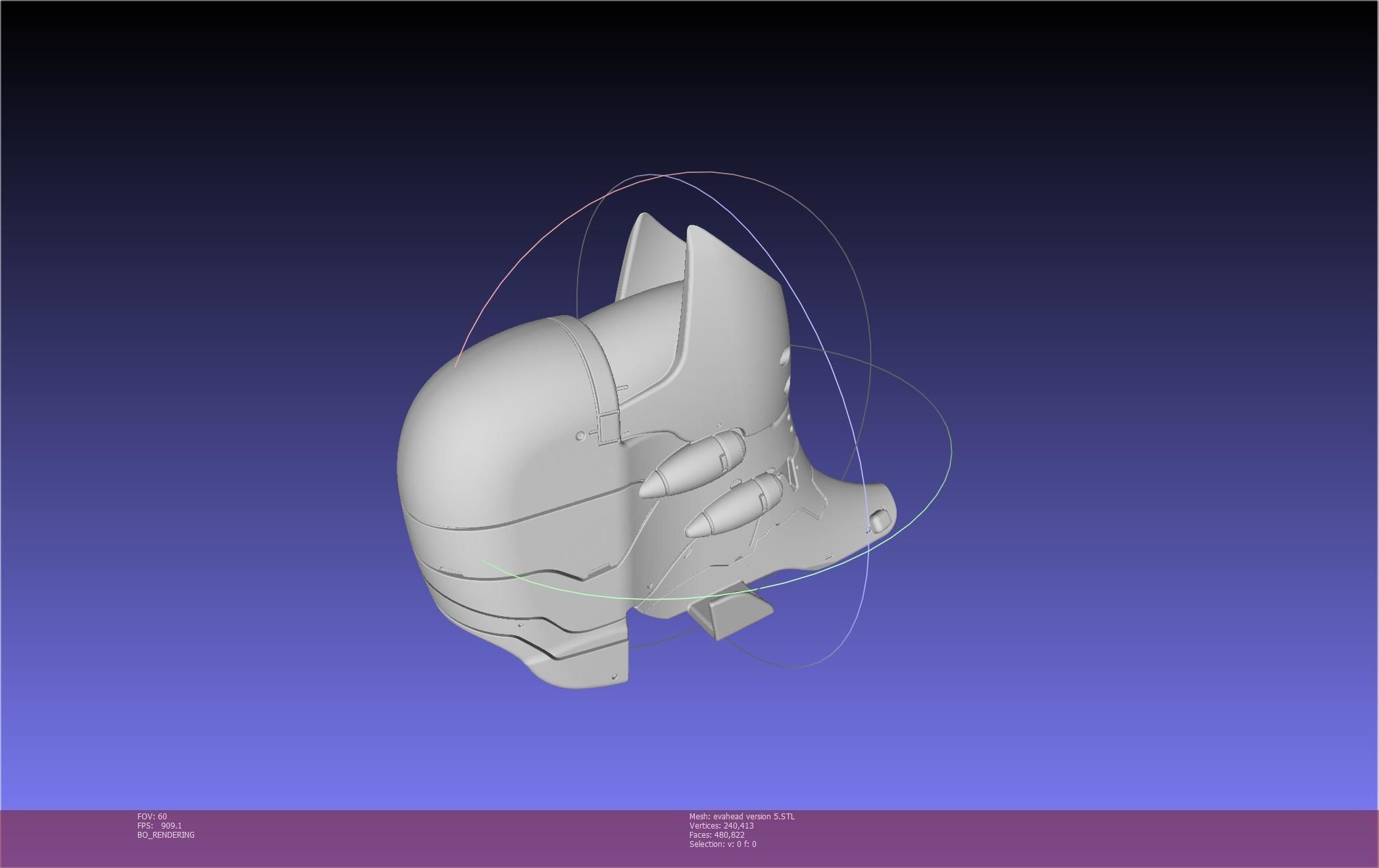 Evangelion Rebuild Unit 02 Head Replica Prinable Assembly 3D print model_47