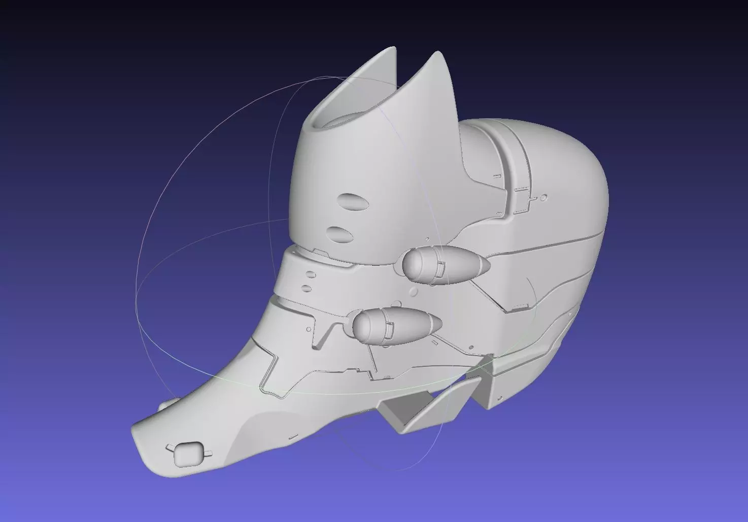 Evangelion Rebuild Unit 02 Head Replica Prinable Assembly 3D print model_0