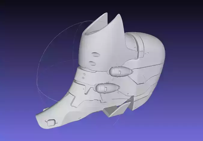 Evangelion Rebuild Unit 02 Head Replica Prinable Assembly 3D print model